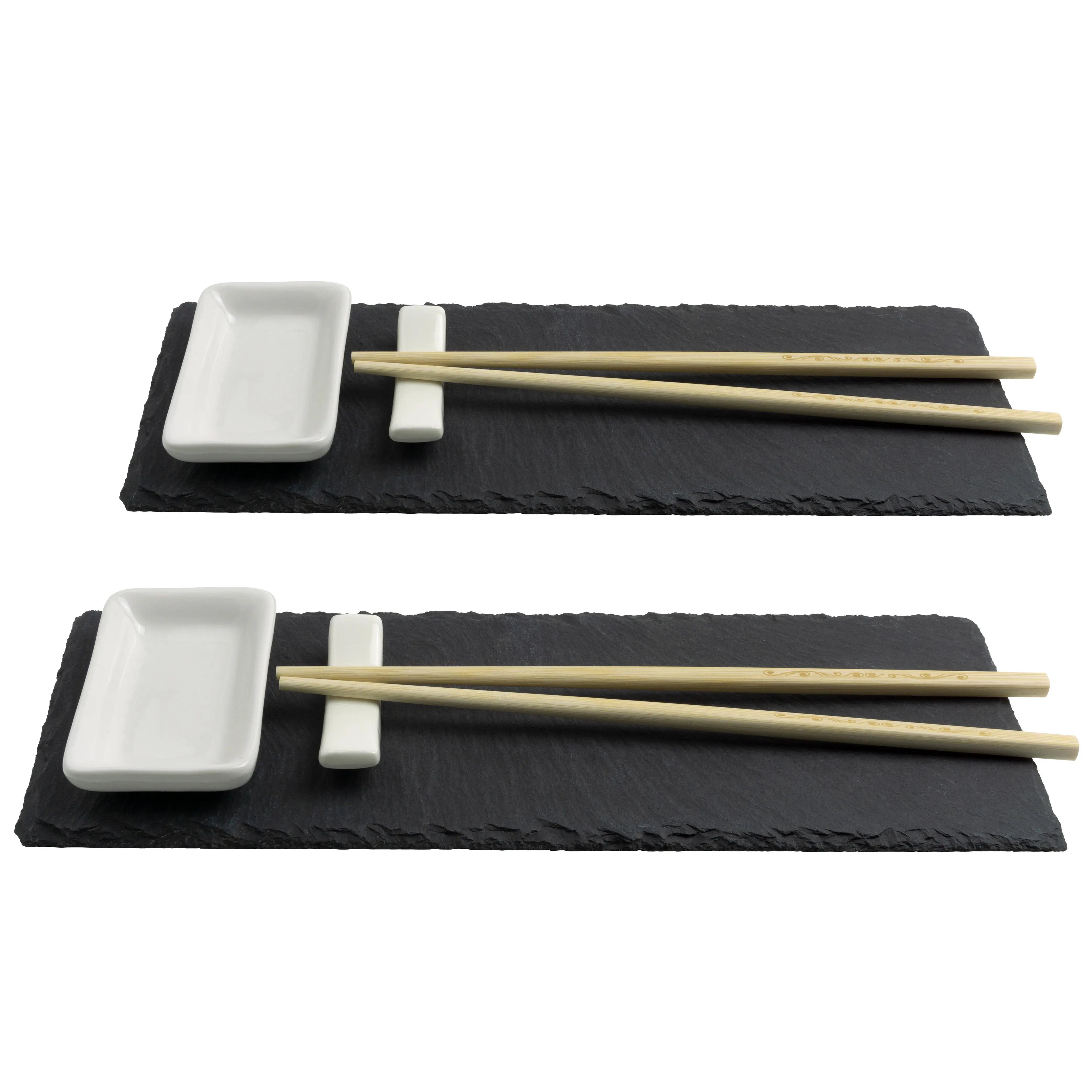 10tlg Sushi Schalen Schieferplatte + Set