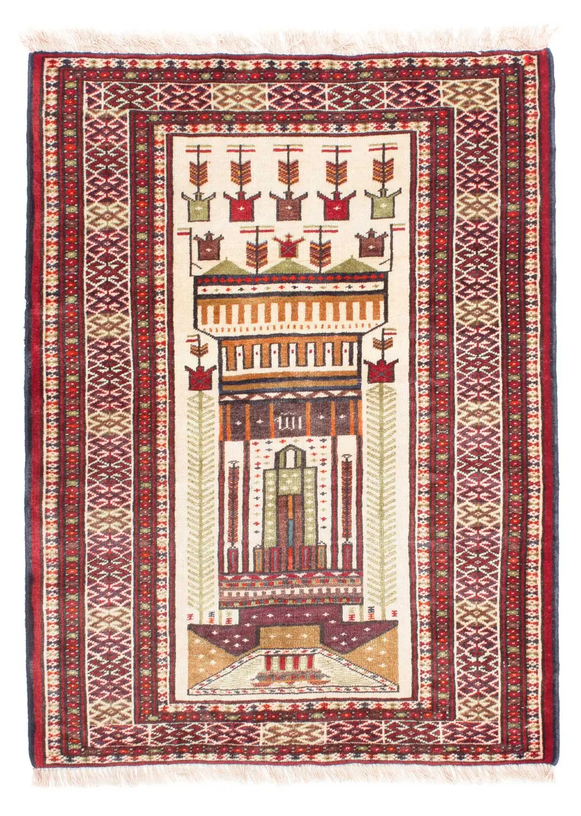 Belutsch Teppich - 119 x 89 cm - beige