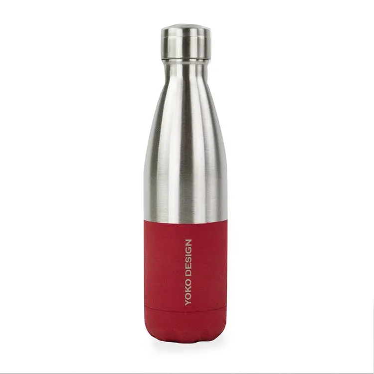 Isolierflasche 500 ml & Silber rote
