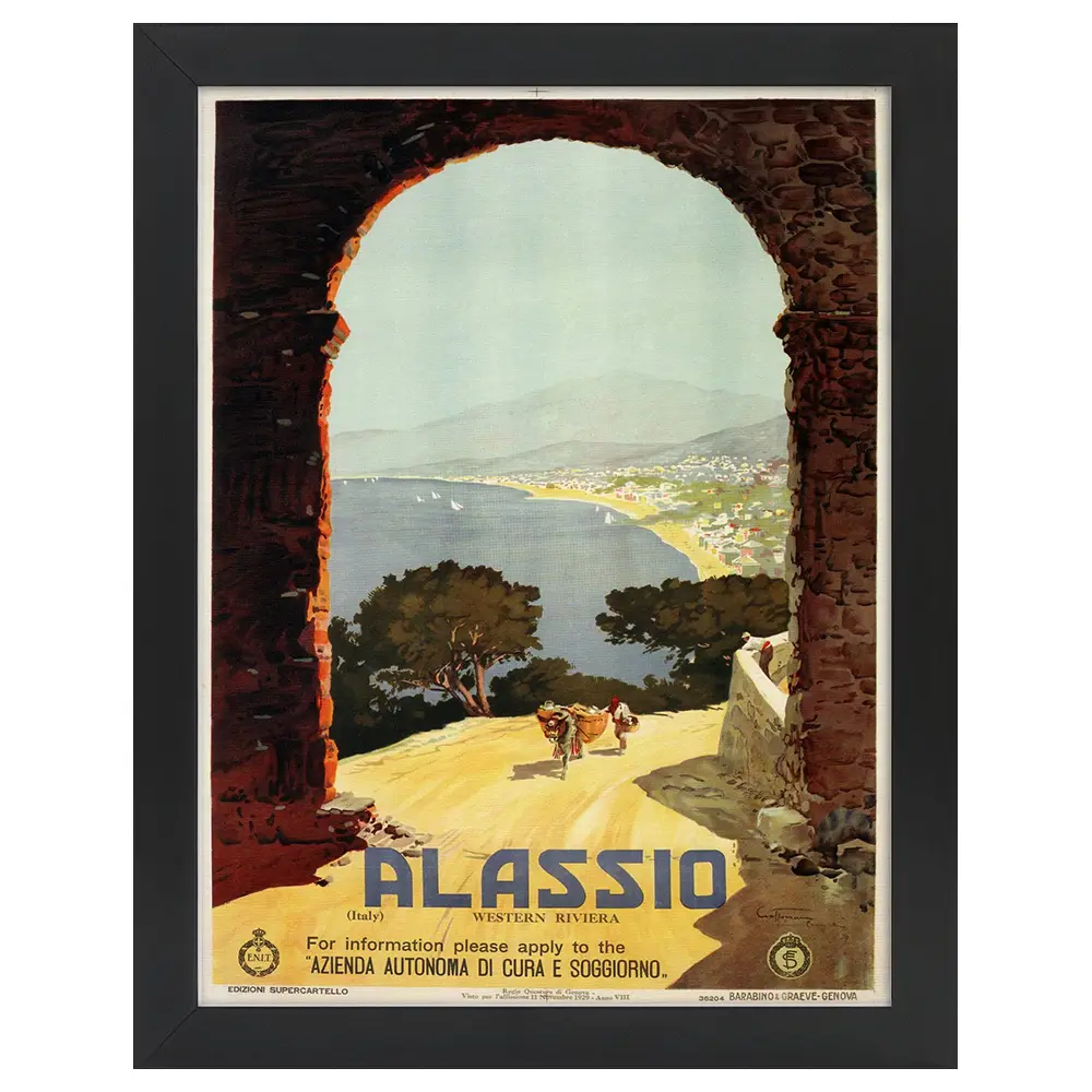 Bilderrahmen Poster Alassio