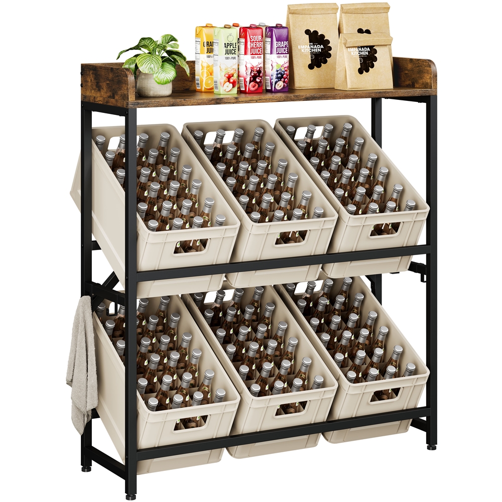 sideboard kleiderschrank Kommode HWC-P42, Schrank Anrichte, 6 Schubladen 86x120x40cm ~ Wotan-Eiche-Optik von heute-wohnen pirat-braun-beige