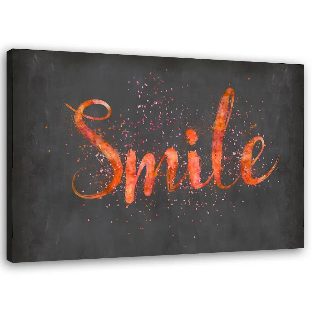 Typografie Smile Abstrakt Wandbild