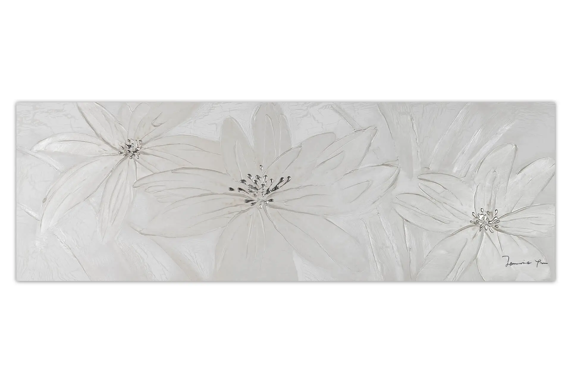 Acrylbild handgemalt Frozen Flowers