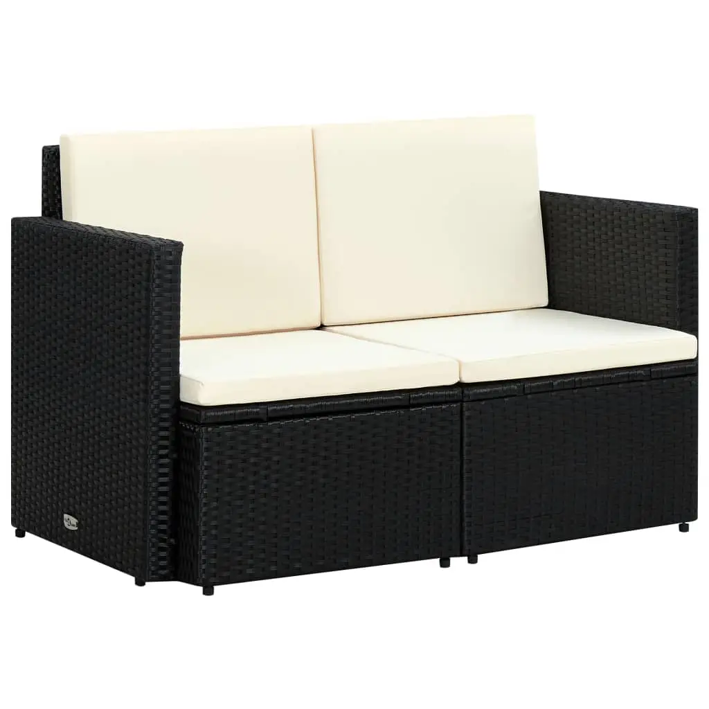 vidaXL 2-Sitzer-Gartensofa Auflagen mit
