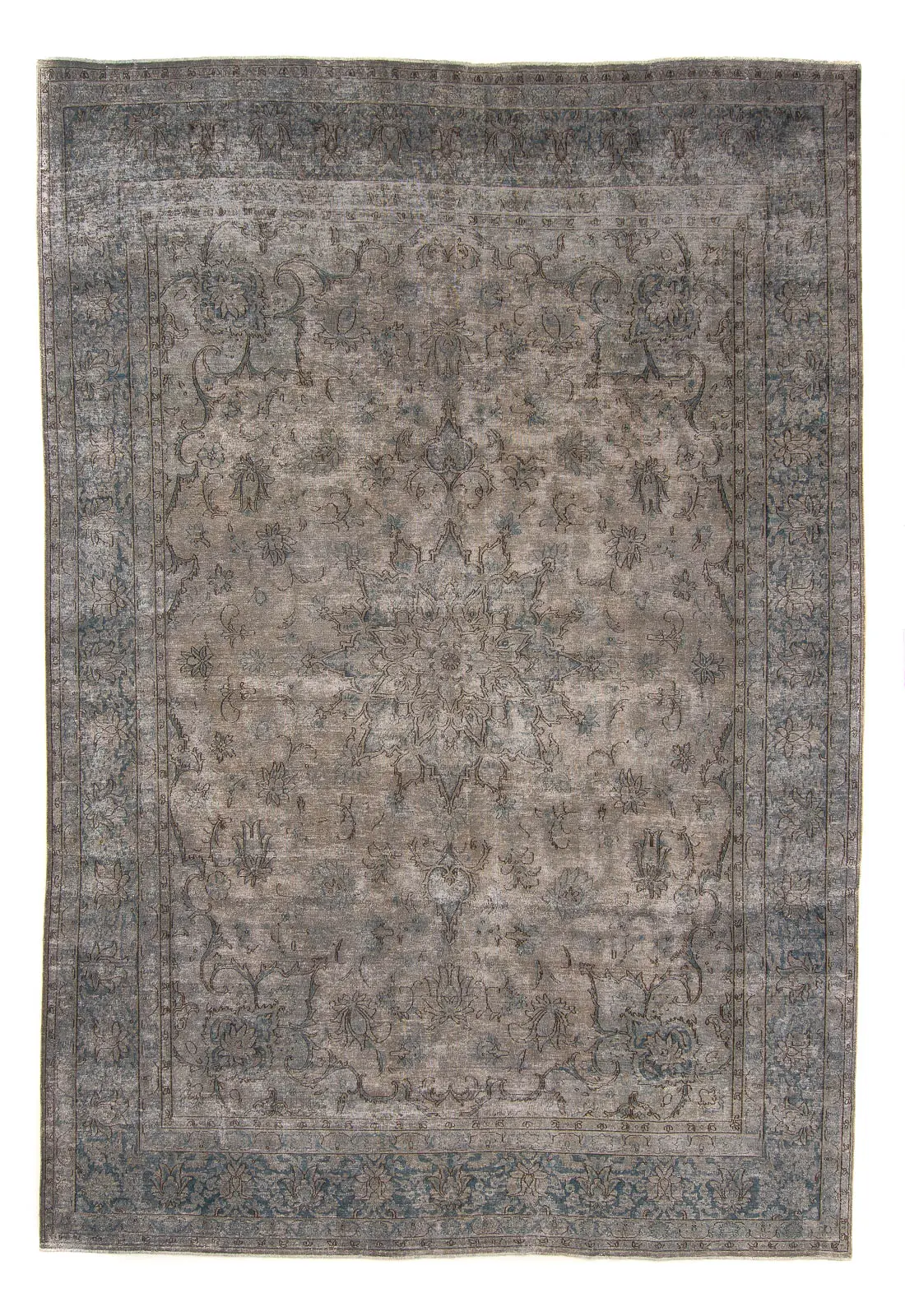 Vintage Teppich - 389 - cm grau x 290