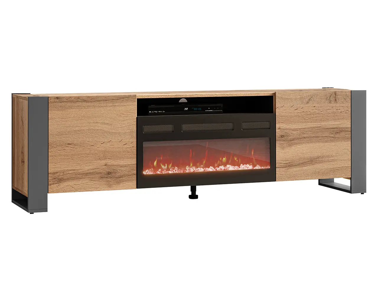 TV-Lowboard Wood mit Kamin
