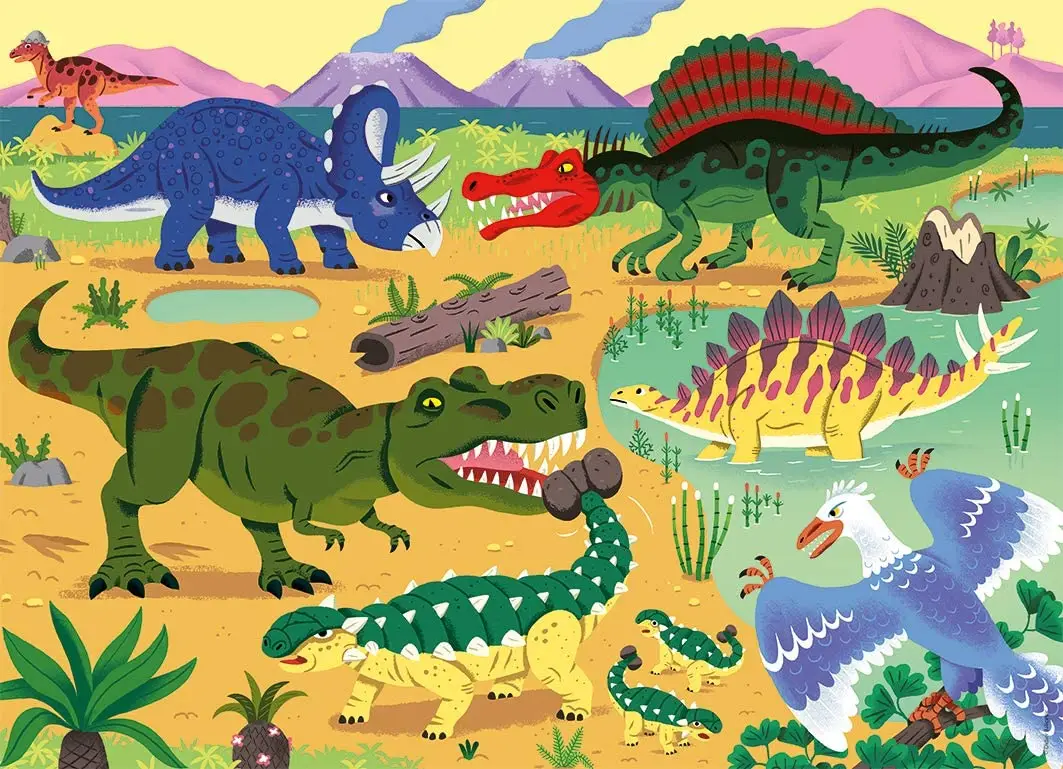 Puzzle 60t Dinosaurier der Kreide