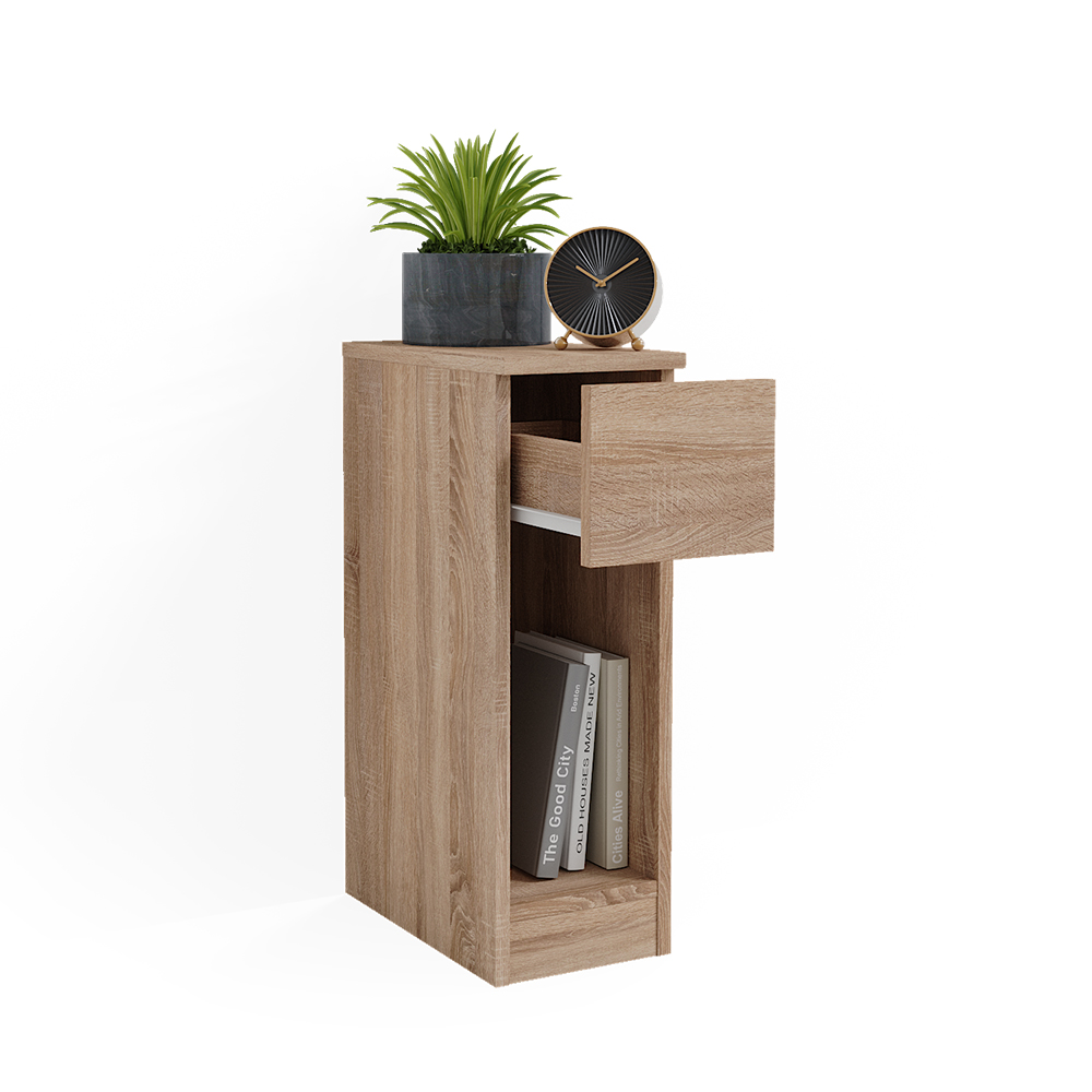 Table De Chevet Vicco Enton Blanc - Moderne Et Pratique (Neuf En Boîte)