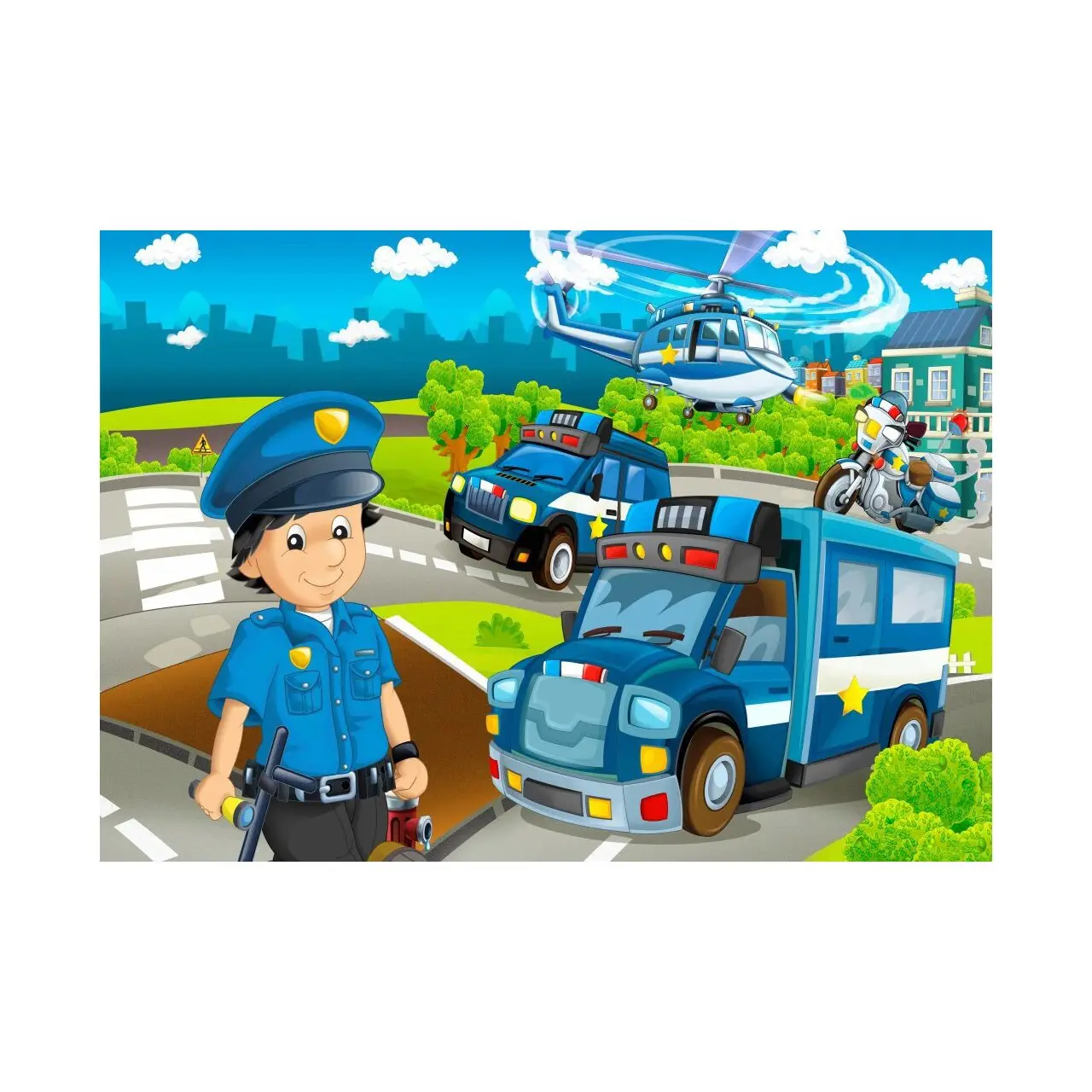 Puzzle Polizeirettungsteam 48 Teile