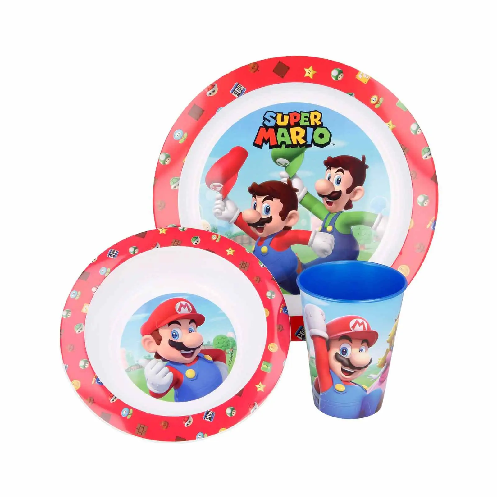 3er Kindergeschirr Super Mario Set