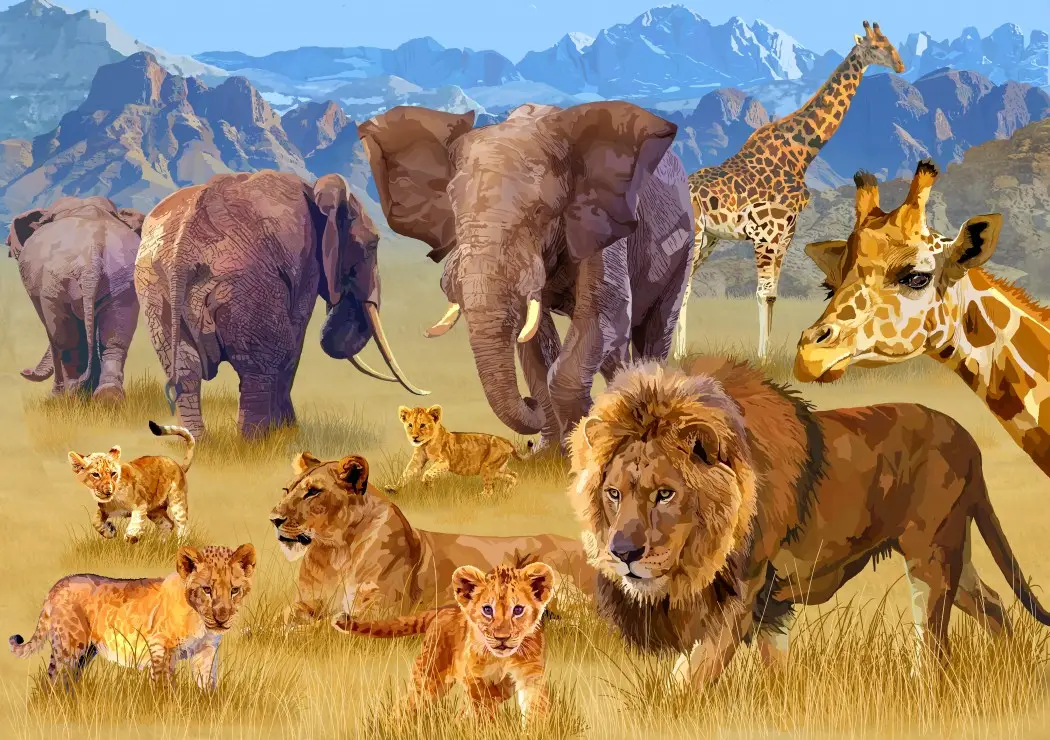 Puzzle Savannah Teile 1500 Animals