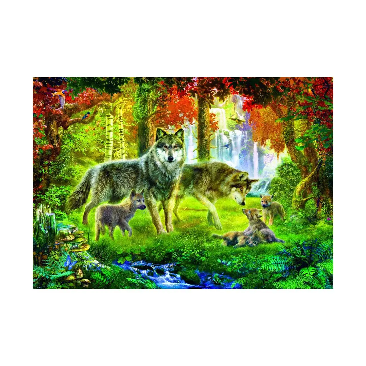 Puzzle Summer Wolf Family 1000 Teile | Puzzles