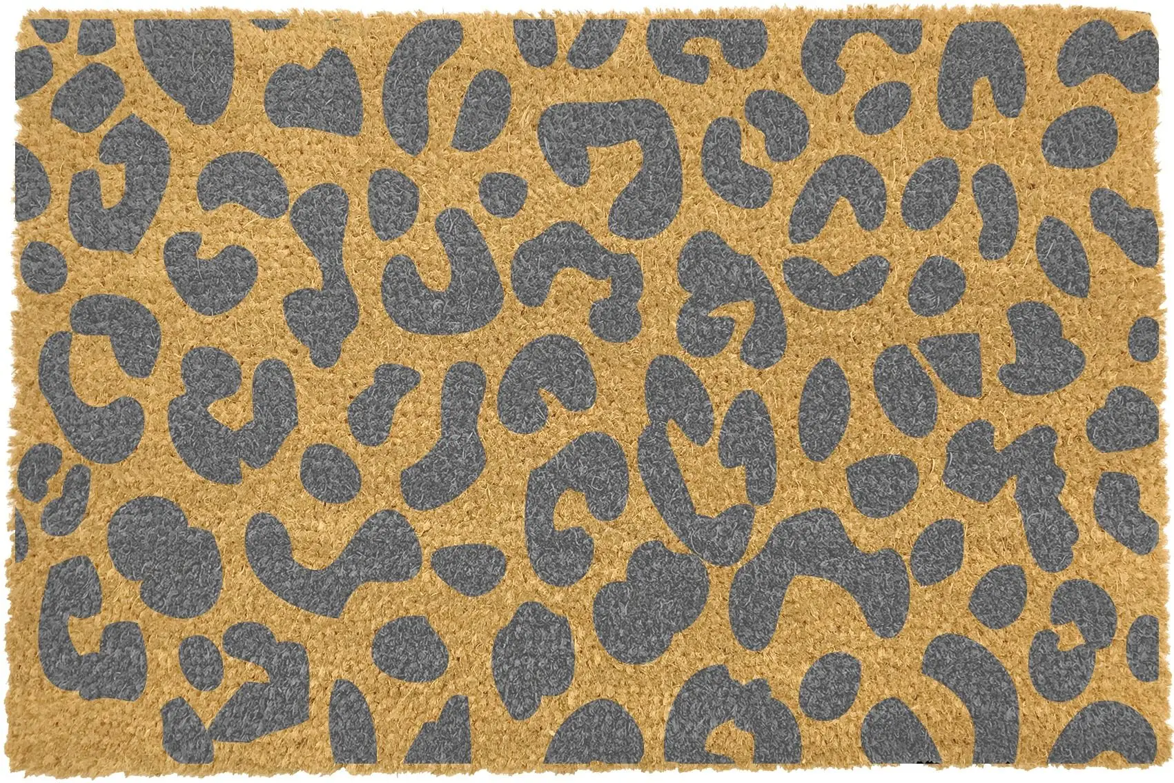 Leopard Print Fu脽matte Grau