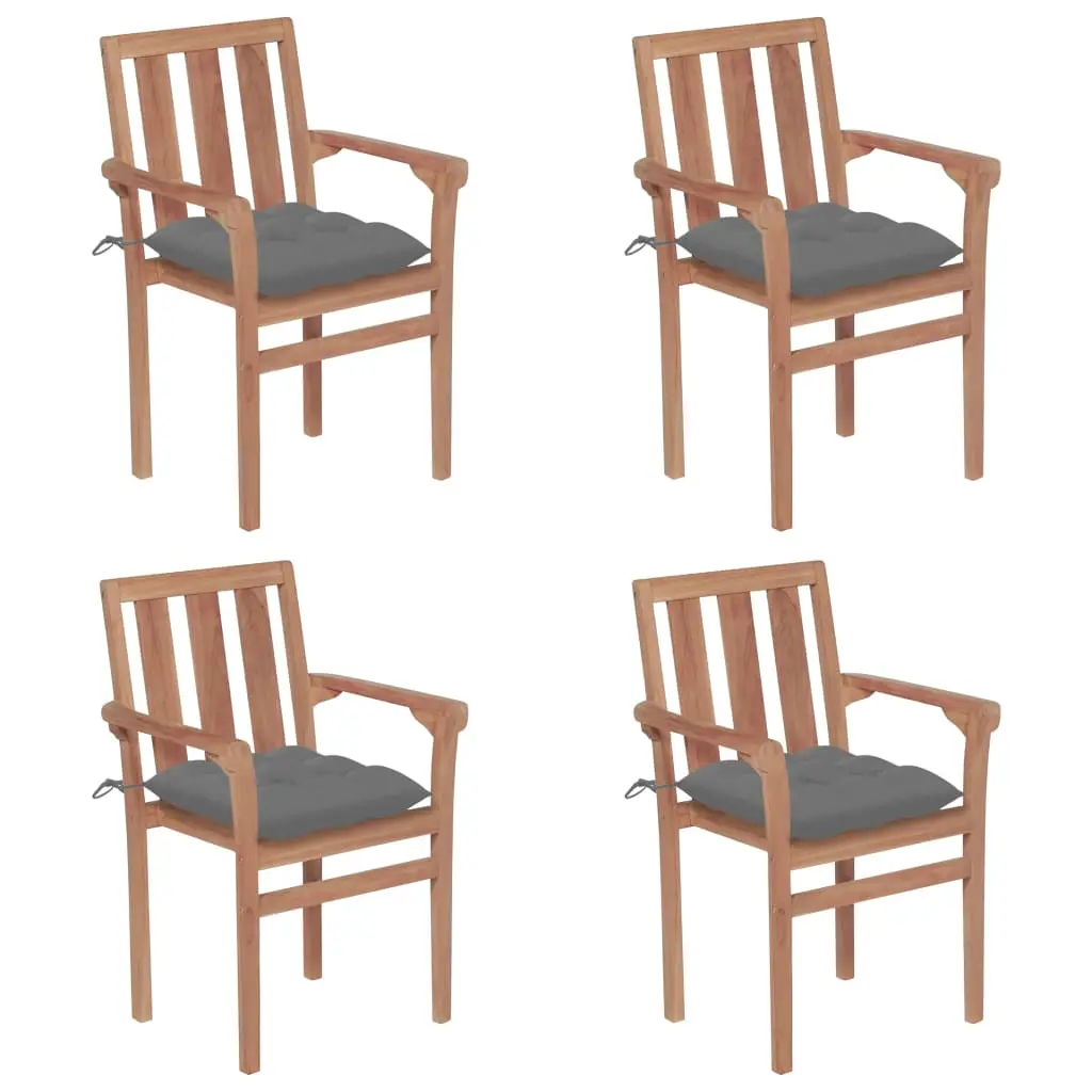 (4er Stuhl Set) Stapelbarer