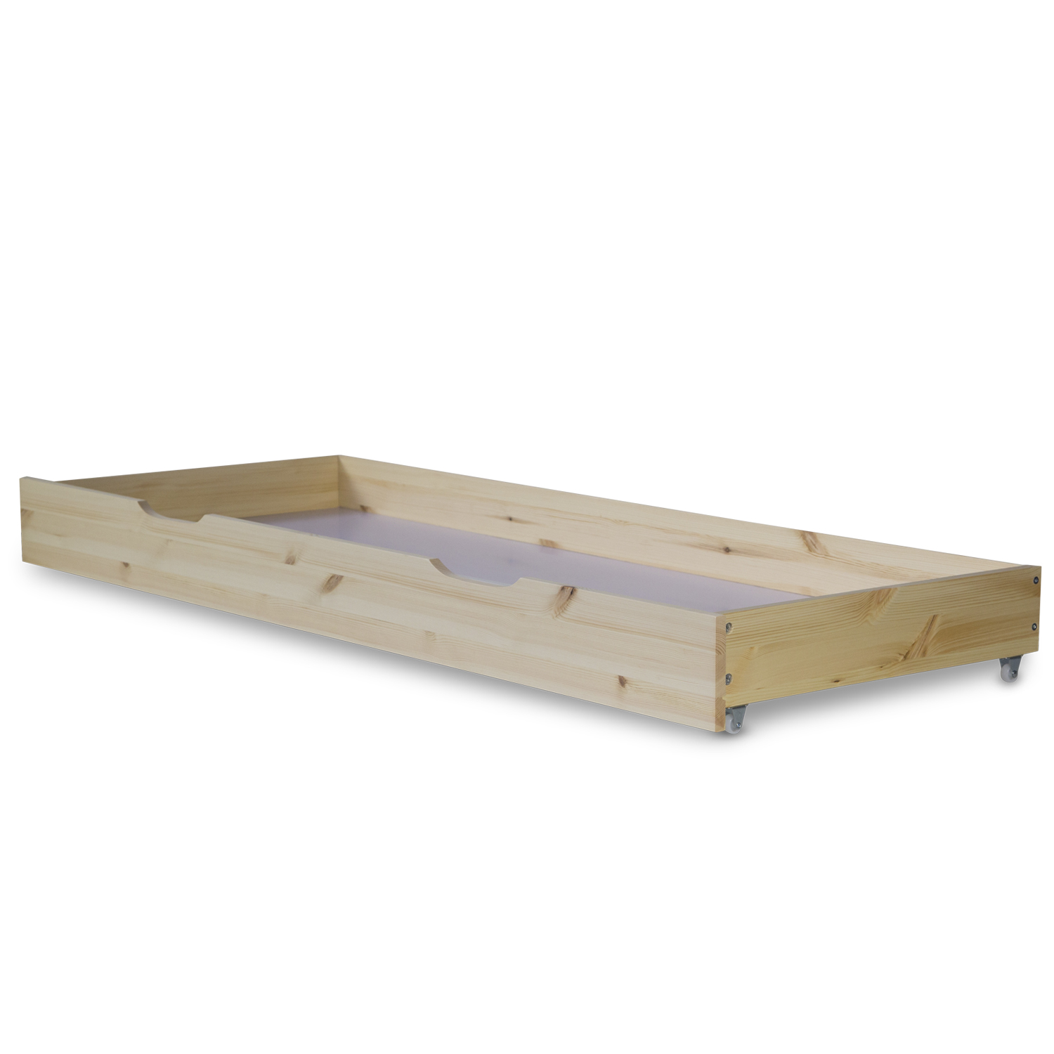 Homestyle4u Tiroir De Rangement Sous Lit Avec Roulettes Gris - Grand Volume 173x63x16 Cm