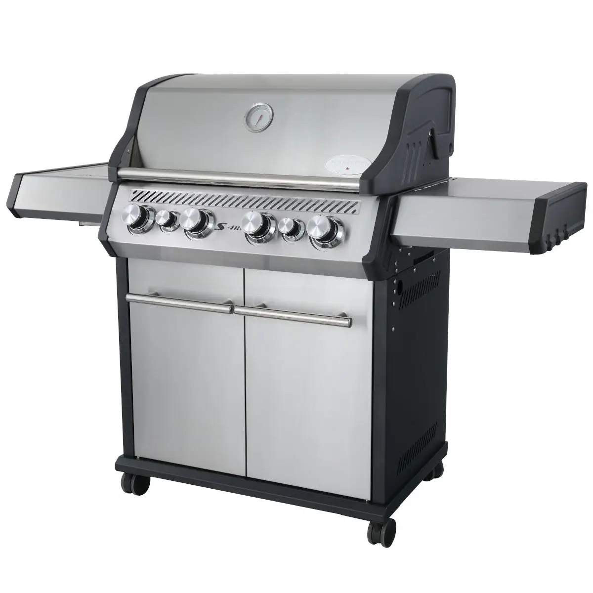 Gasgrill S-418 Edelstahl Drehspie脽 inkl