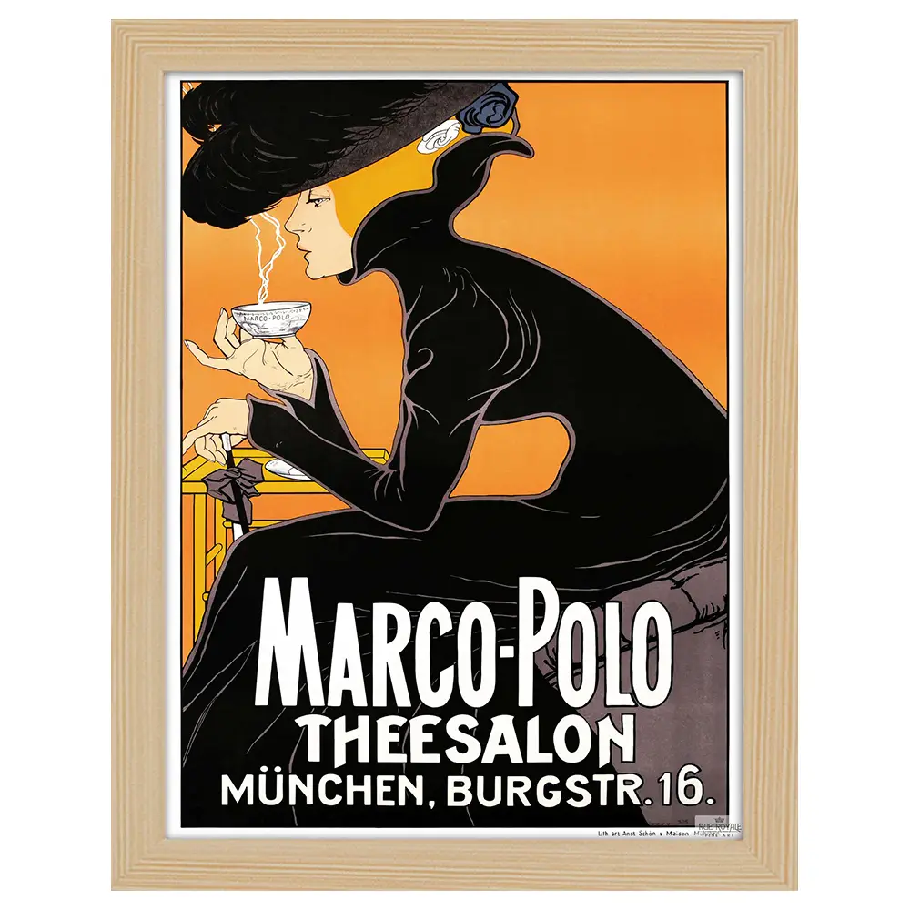 Poster Marco Polo Bilderrahmen Theesalon