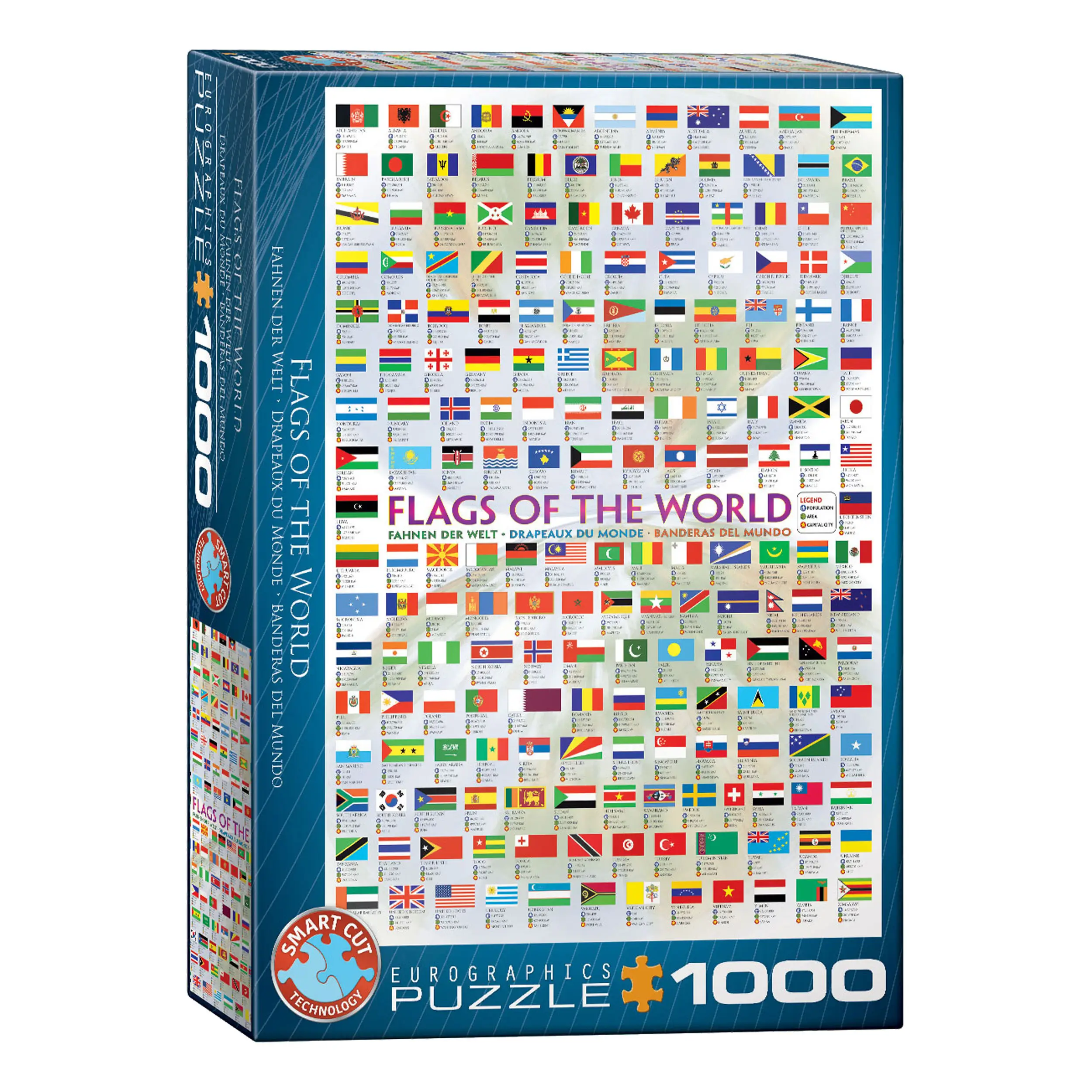 1000 Flaggen Teile Puzzle Welt der