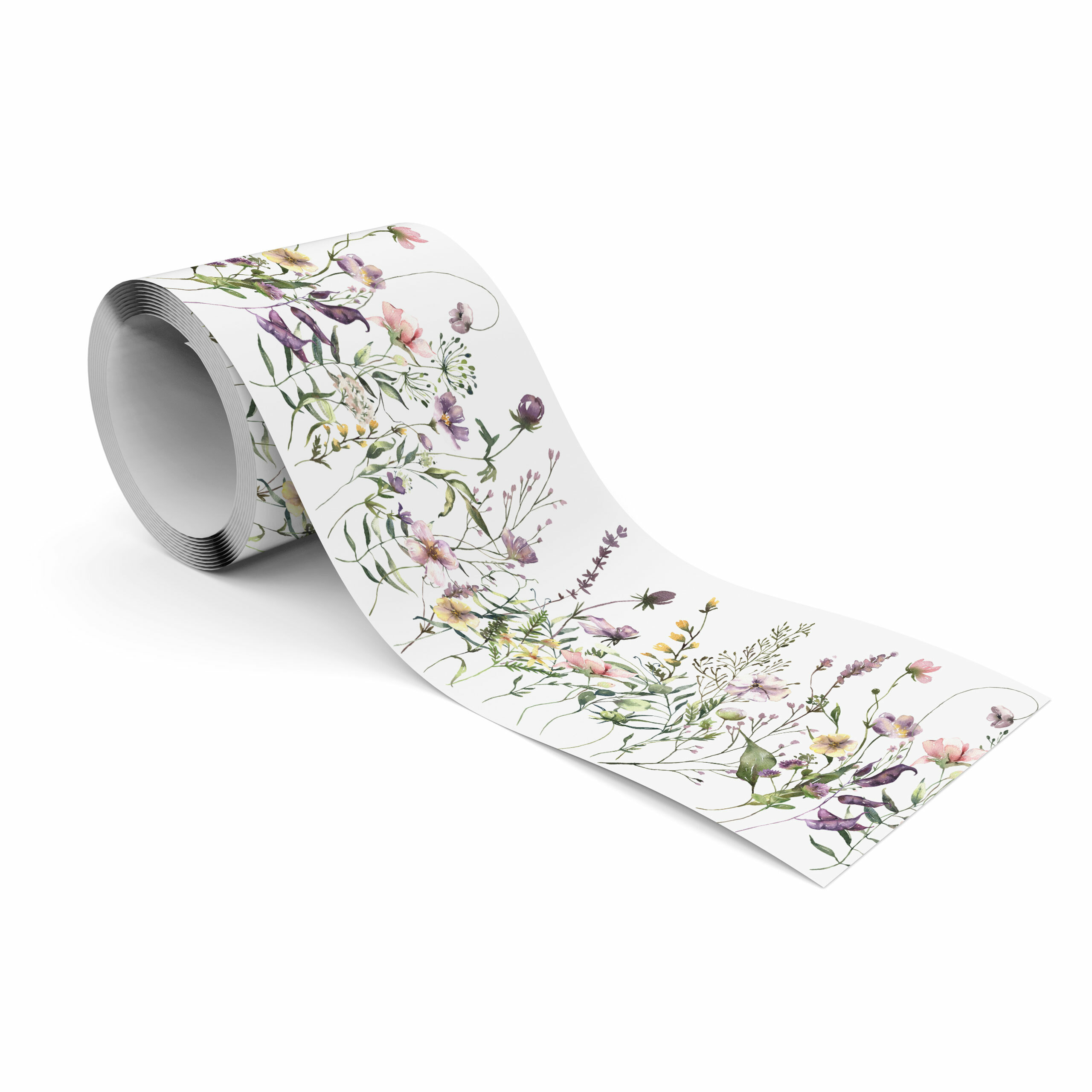 Tapetenbordüre Selbstklebend - Rote Grüne Blätter 12x1000cm