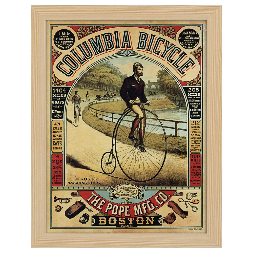 Columbia Bilderrahmen Poster Bicycle