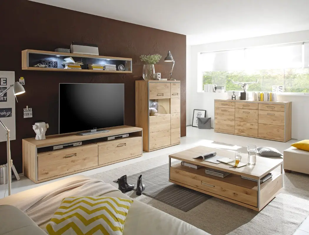 Wohnzimmer Esma 35 (5-teilig) mit LED | Wohnwände