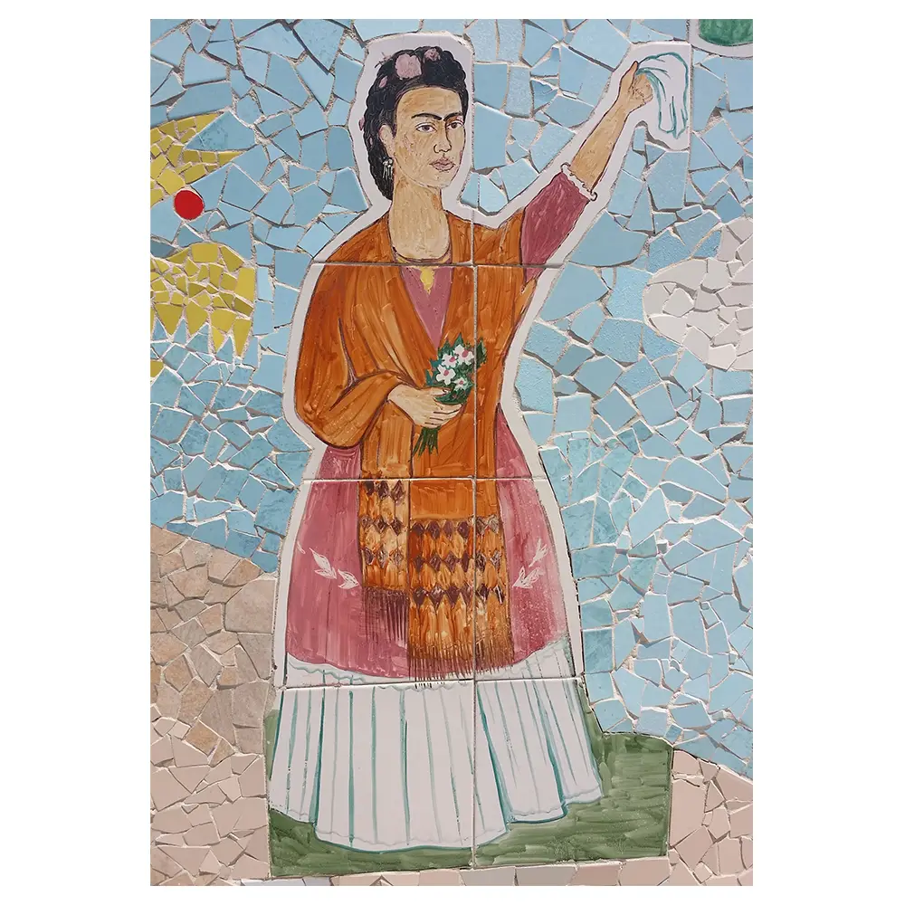 Leinwandbild Mosaik Frida von Kahlo