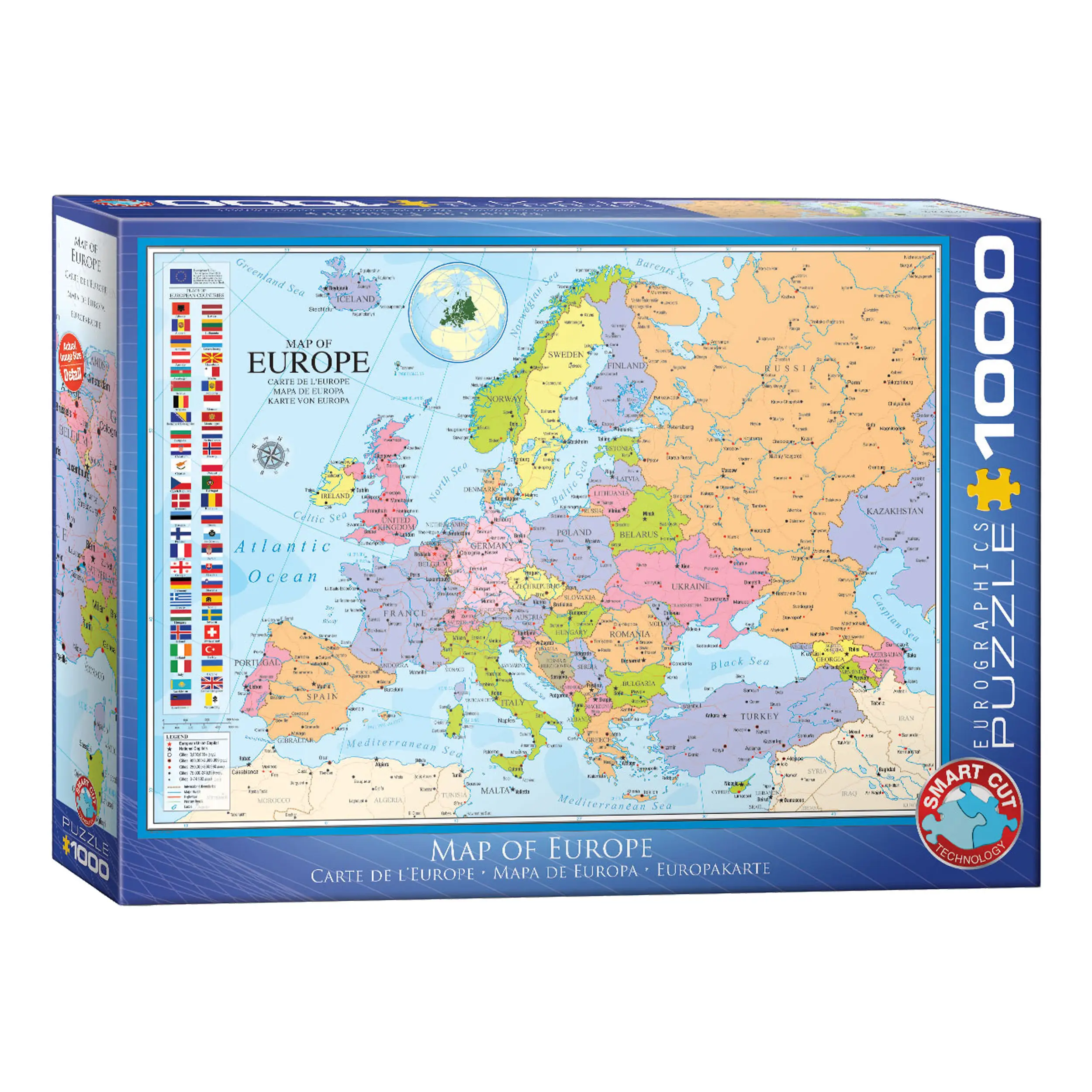 Europakarte Teile 1000 Puzzle