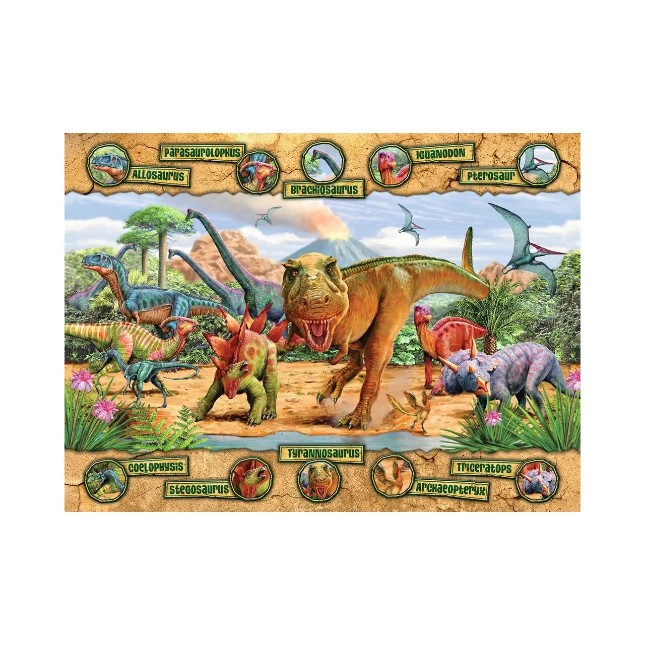 Teile Dinosaurier Puzzle 100