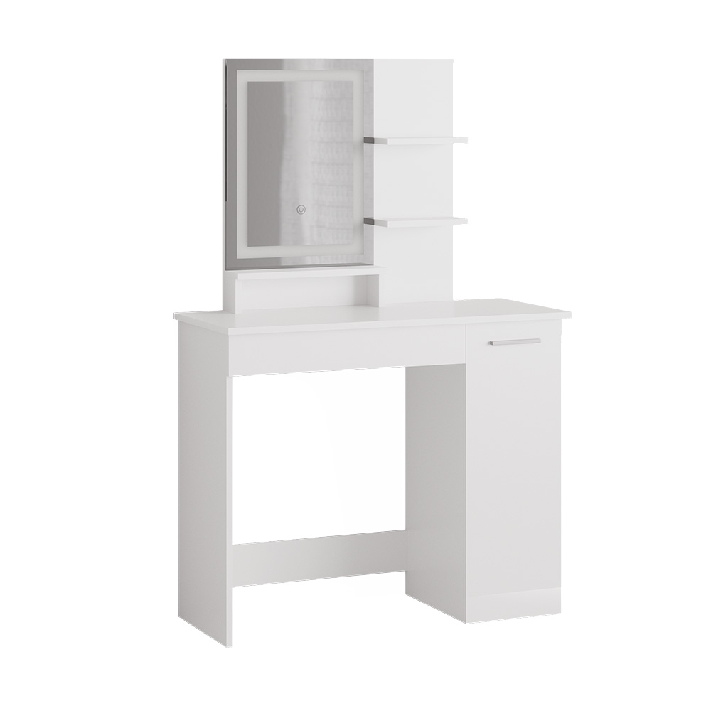 Coiffeuse Ania VICCO Avec LED Et Miroir - Blanc - Neuf En Carton