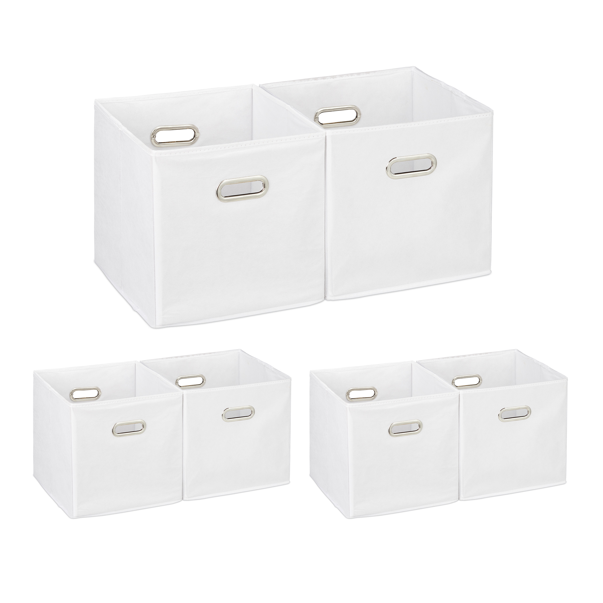 KOMIRO Aufbewahrungsbox Organizer Faltbare Stoff Aufbewahrungsboxen 6 Stück  (6 St)