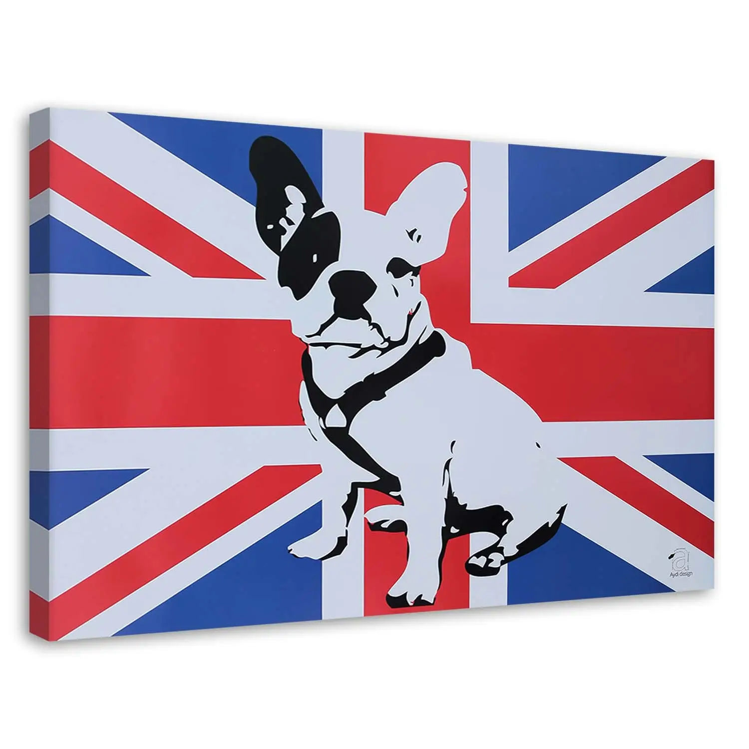 Englische Pop Leinwandbild Bulldogge art