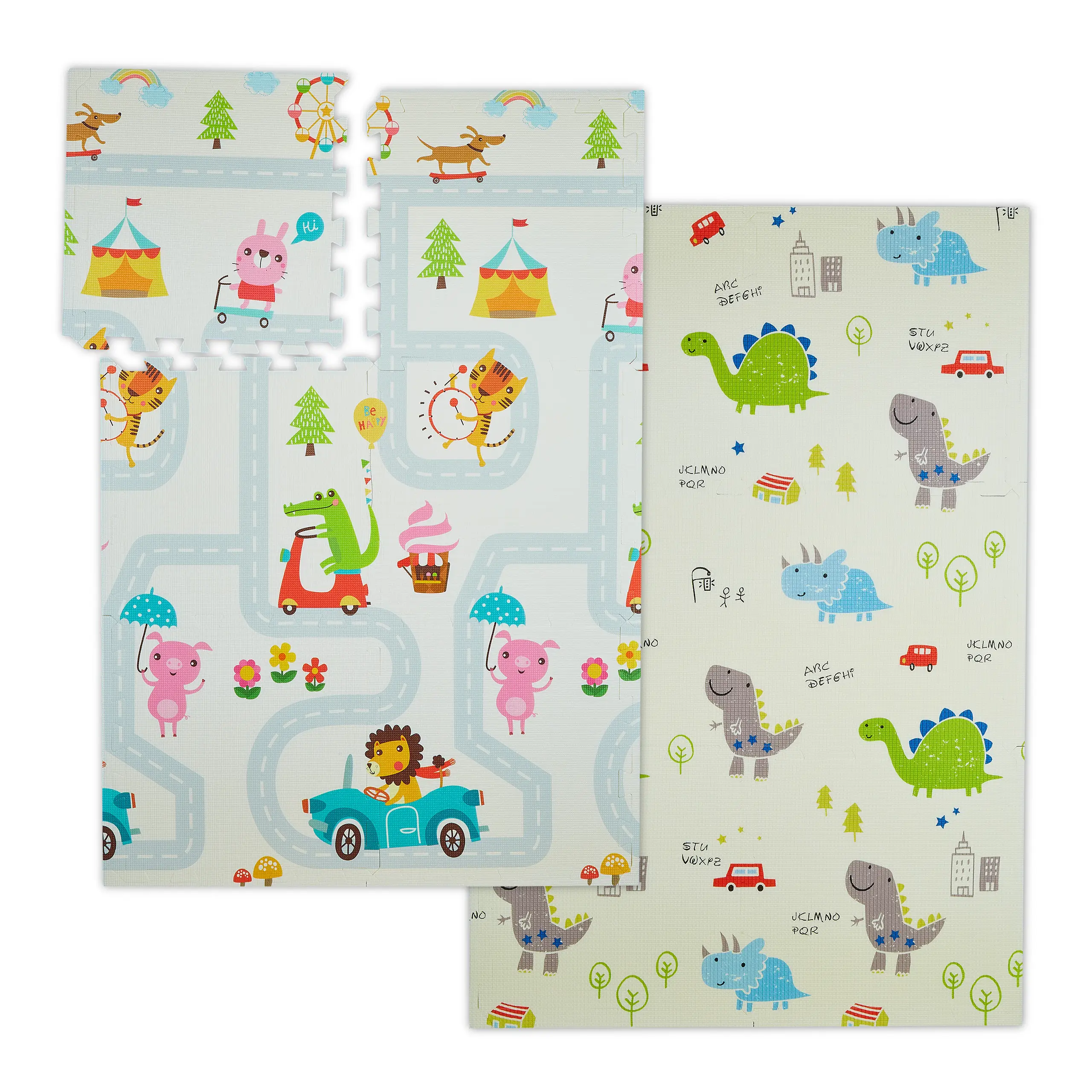 Stra脽e Dinosaurier Puzzlematte Duo: /