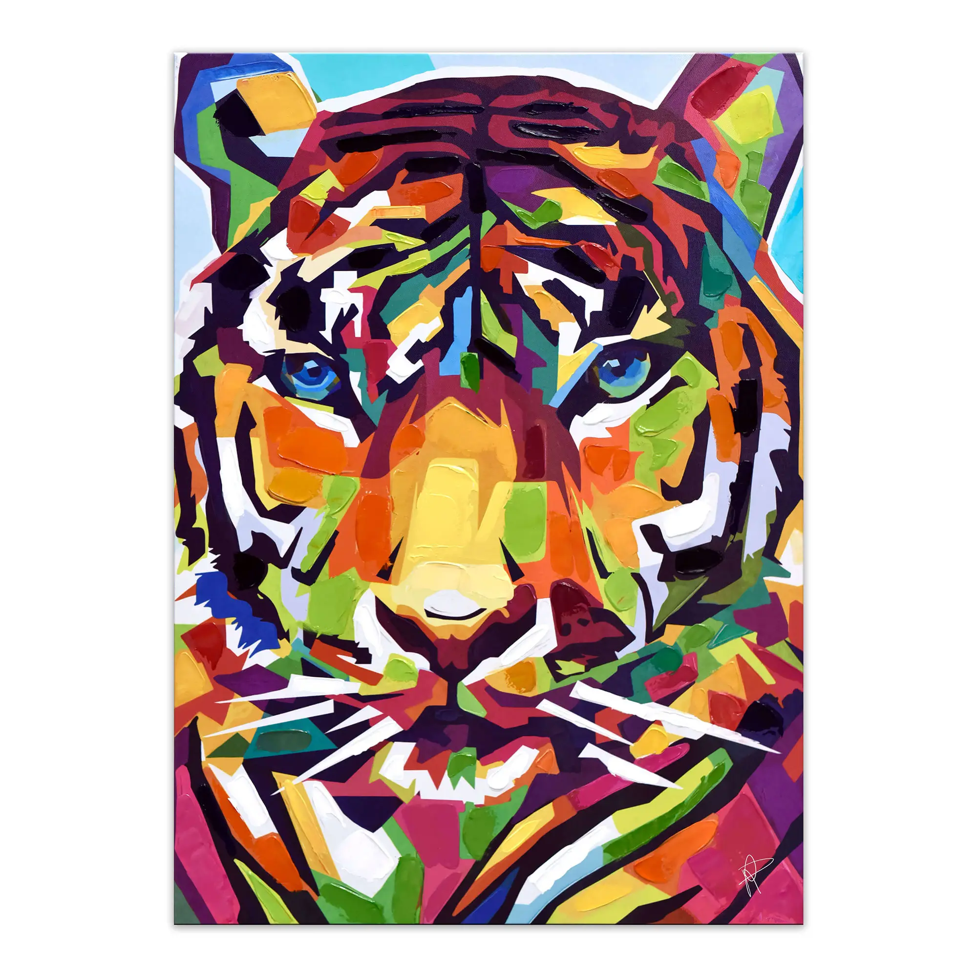 Drucken Tiger Pop Art