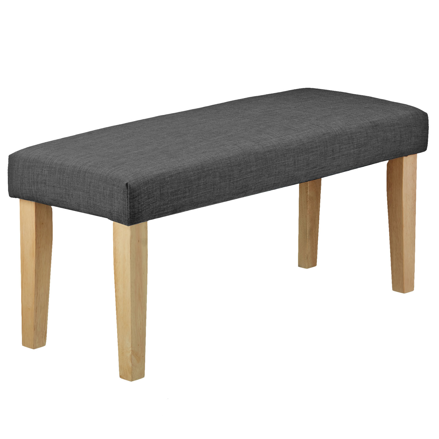 Tabouret Rembourré Pro.tec 120x40x38cm - Banquette Design Avec Pieds Métalliques Noirs