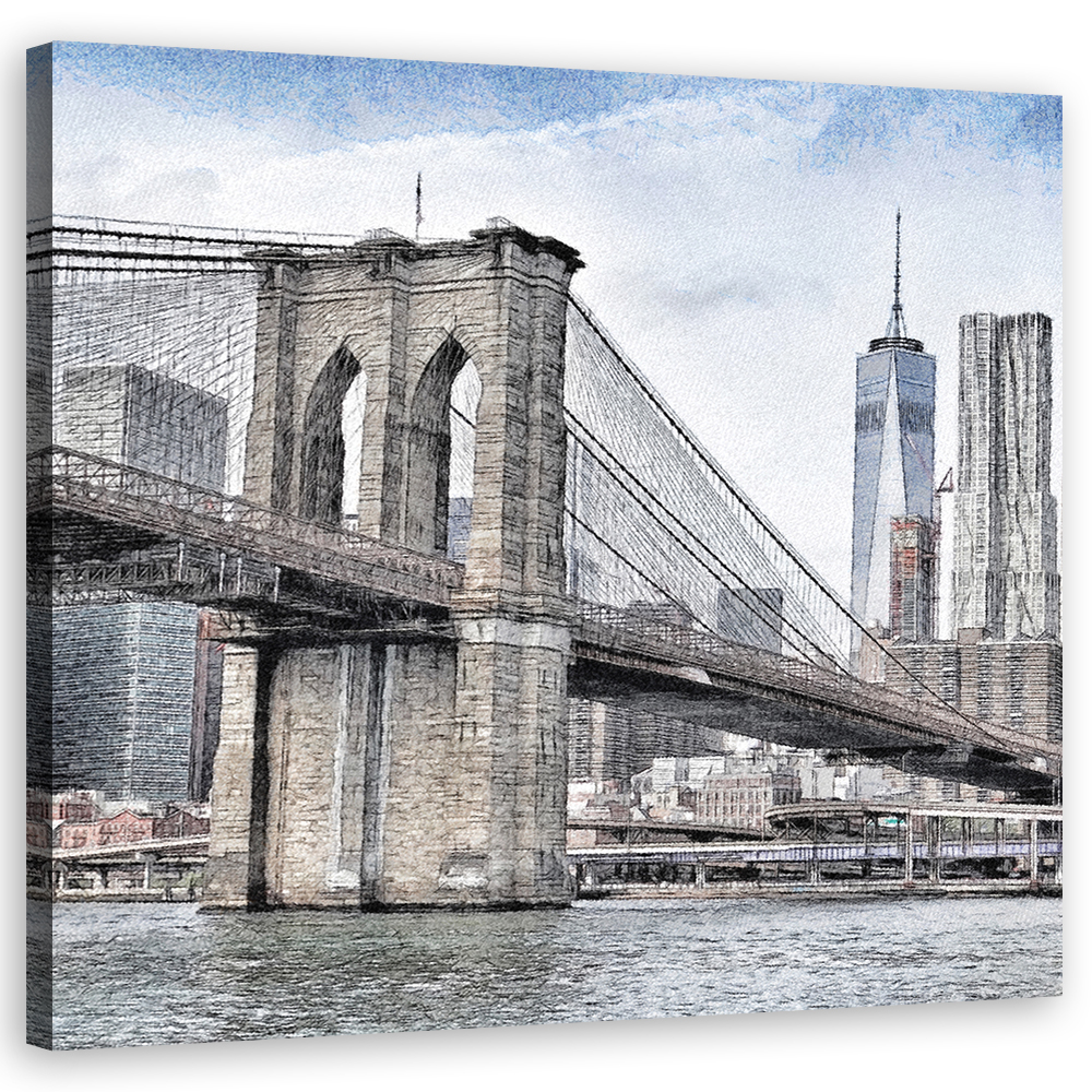 Wandbild New York Stadt Brooklyn Bridge kaufen | home24