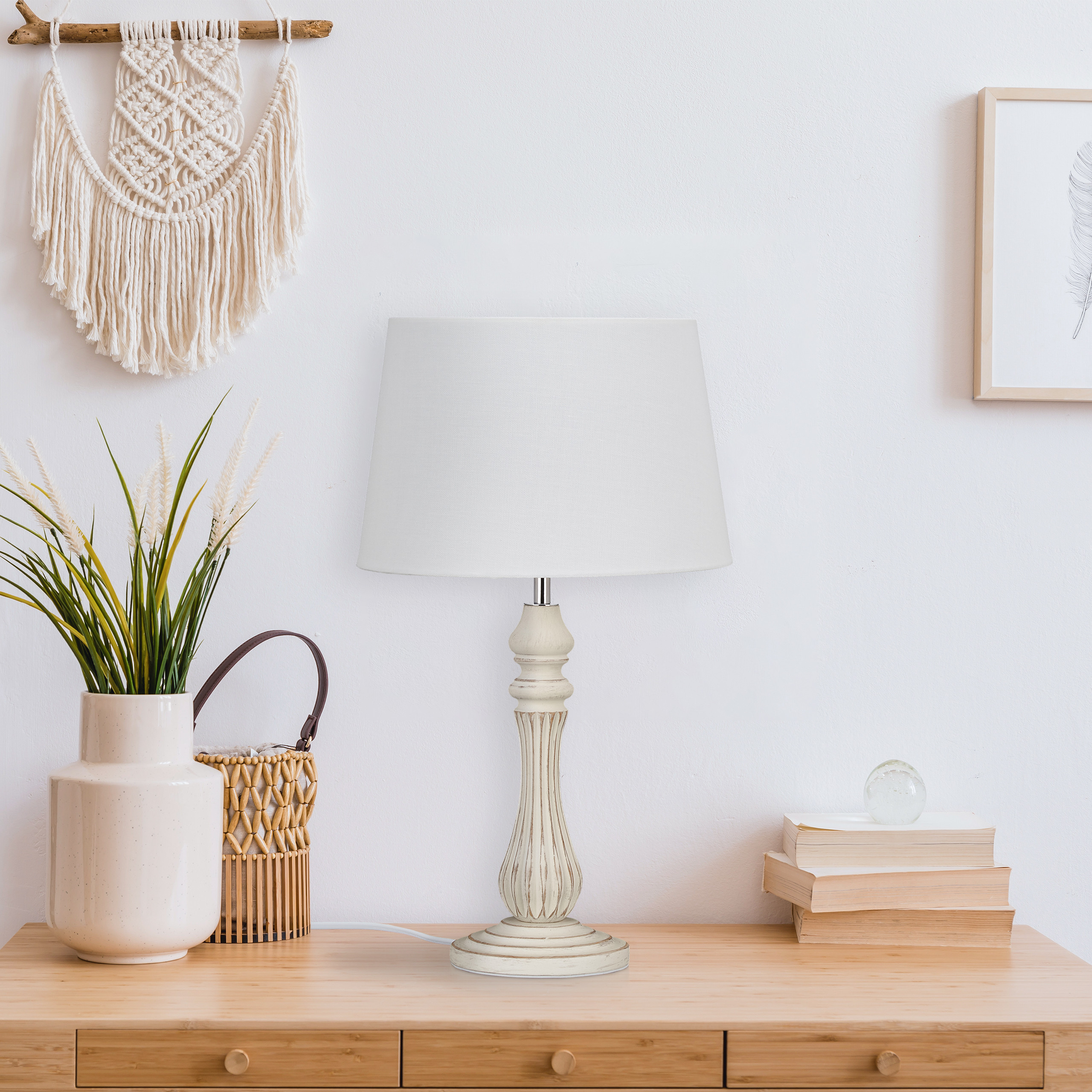 Relaxdays Bureau, Design Scandinave, 2 Tiroirs, Table D'Ordinateur