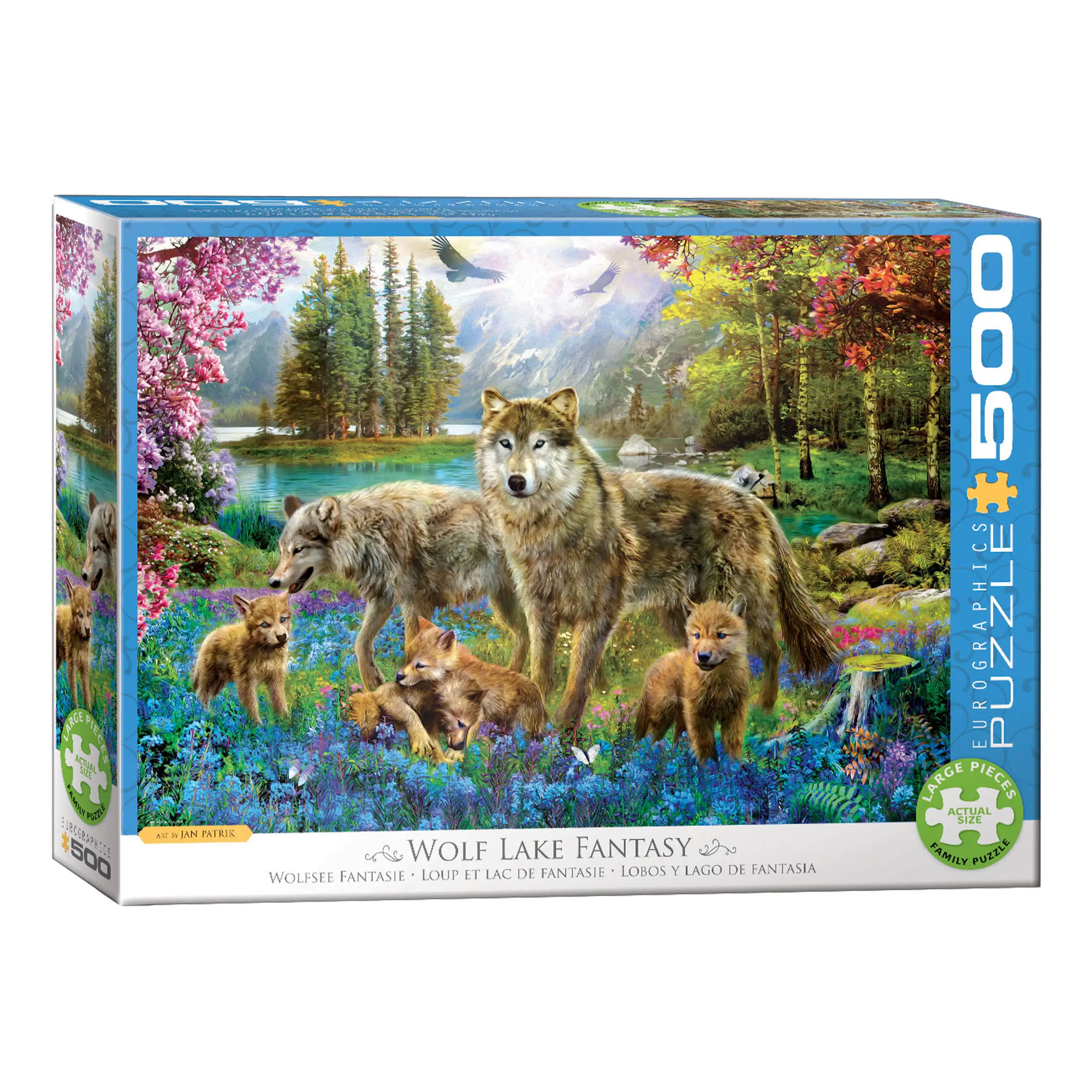 Fantasy Lake Wolf XXL Puzzle