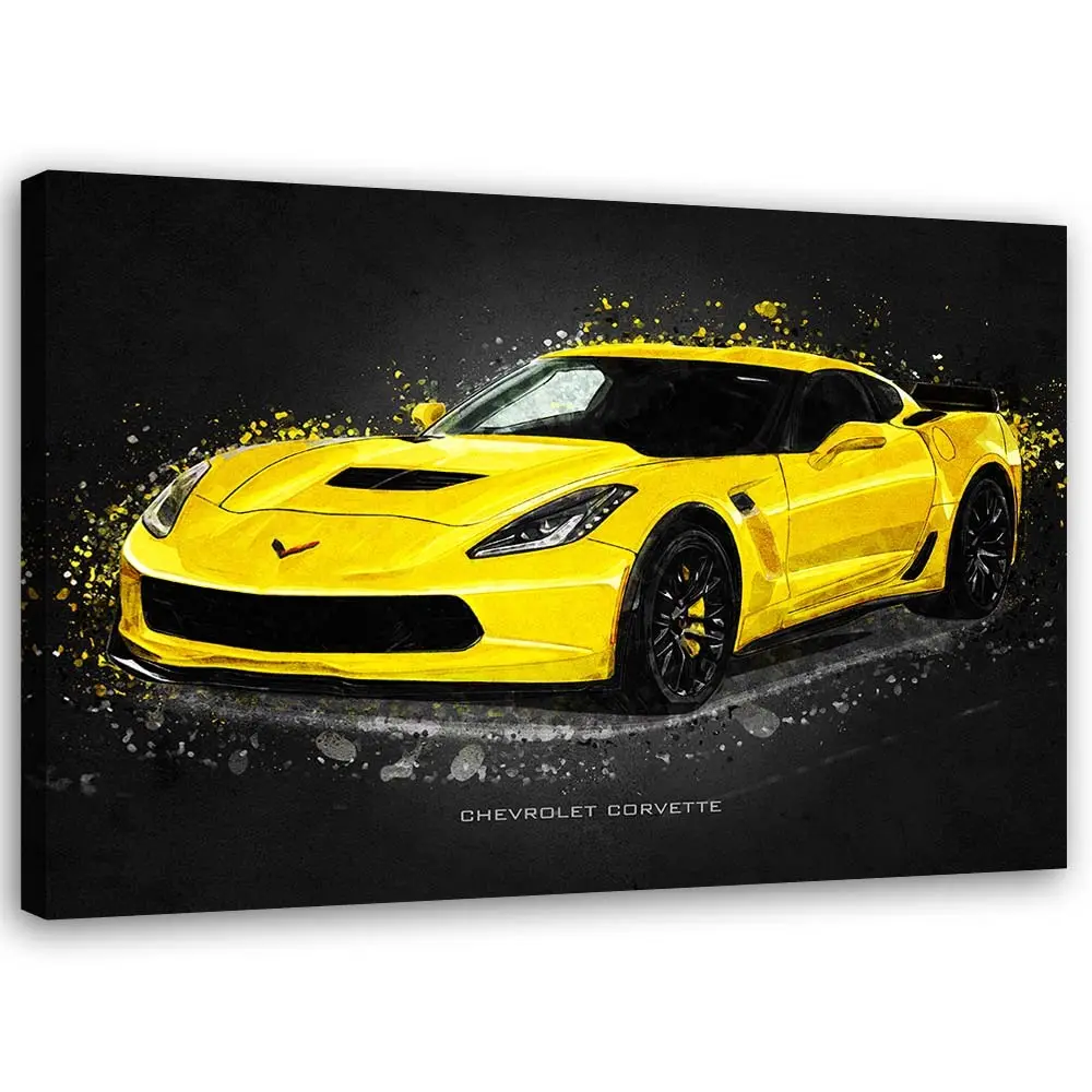 Bild auf leinwand Gelb Auto
