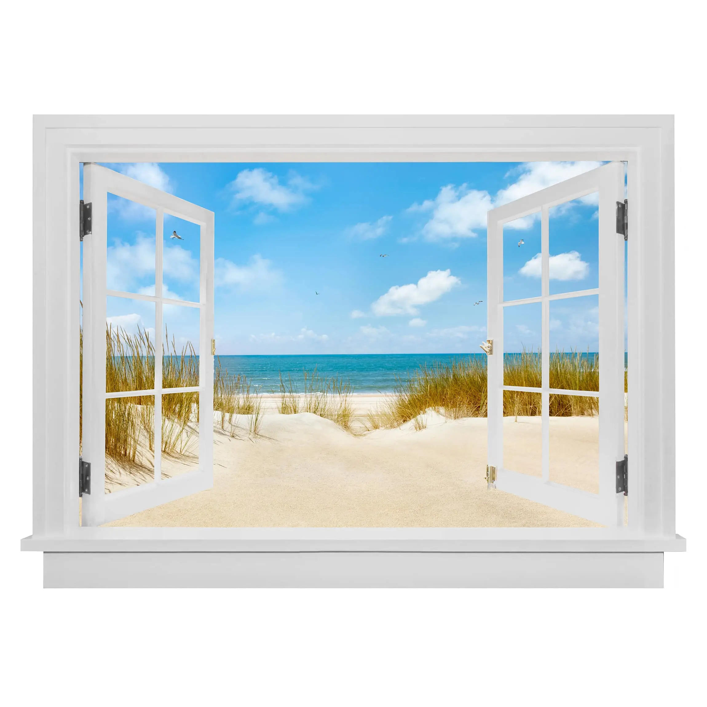 Offenes Fenster Strand an der Nordsee