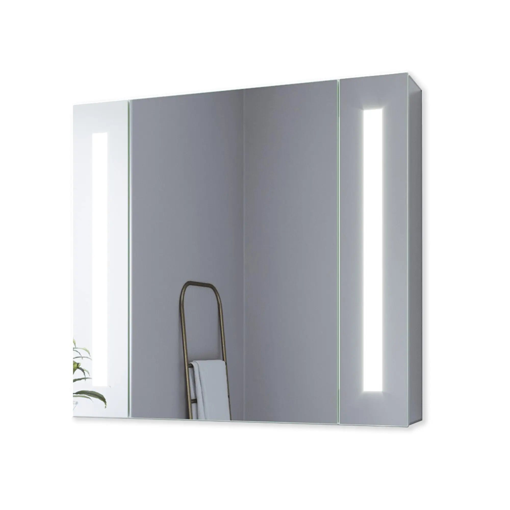 Beleuchtung mit Spiegelschrank Bad