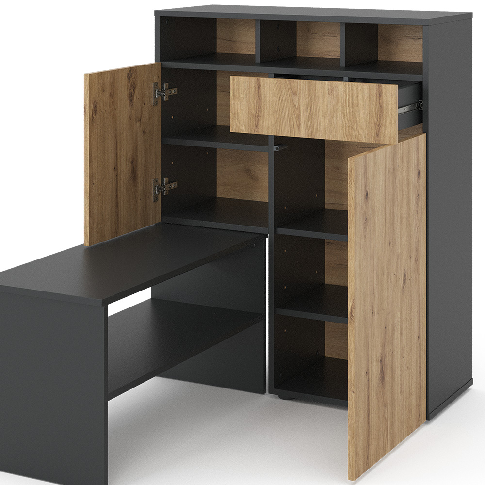 UNE Armoire à chaussures murale Blanc brillant 70x35x38 cm En Stock