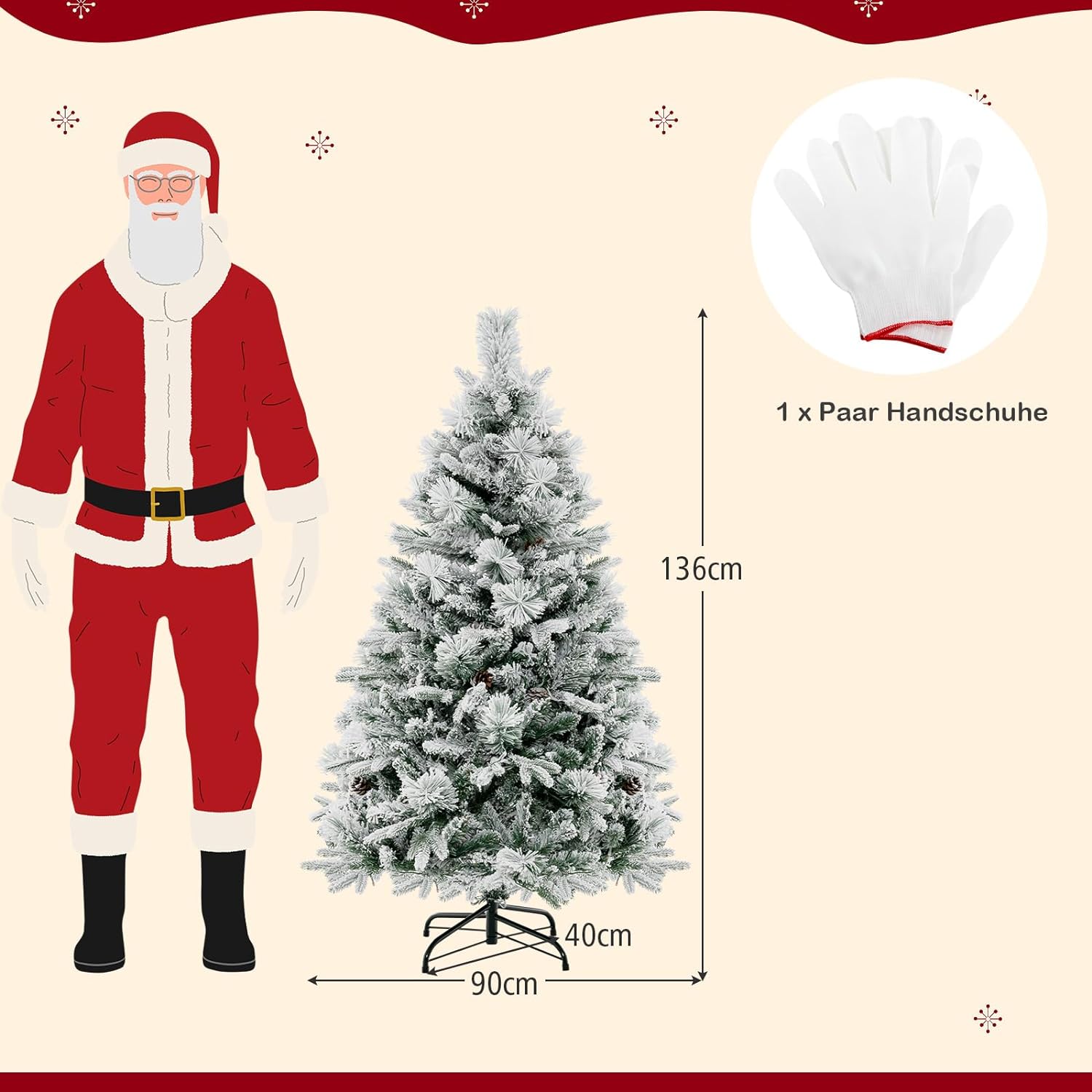 Weihnachtsbaum mit Schnee Beleuchtung kaufen | home24