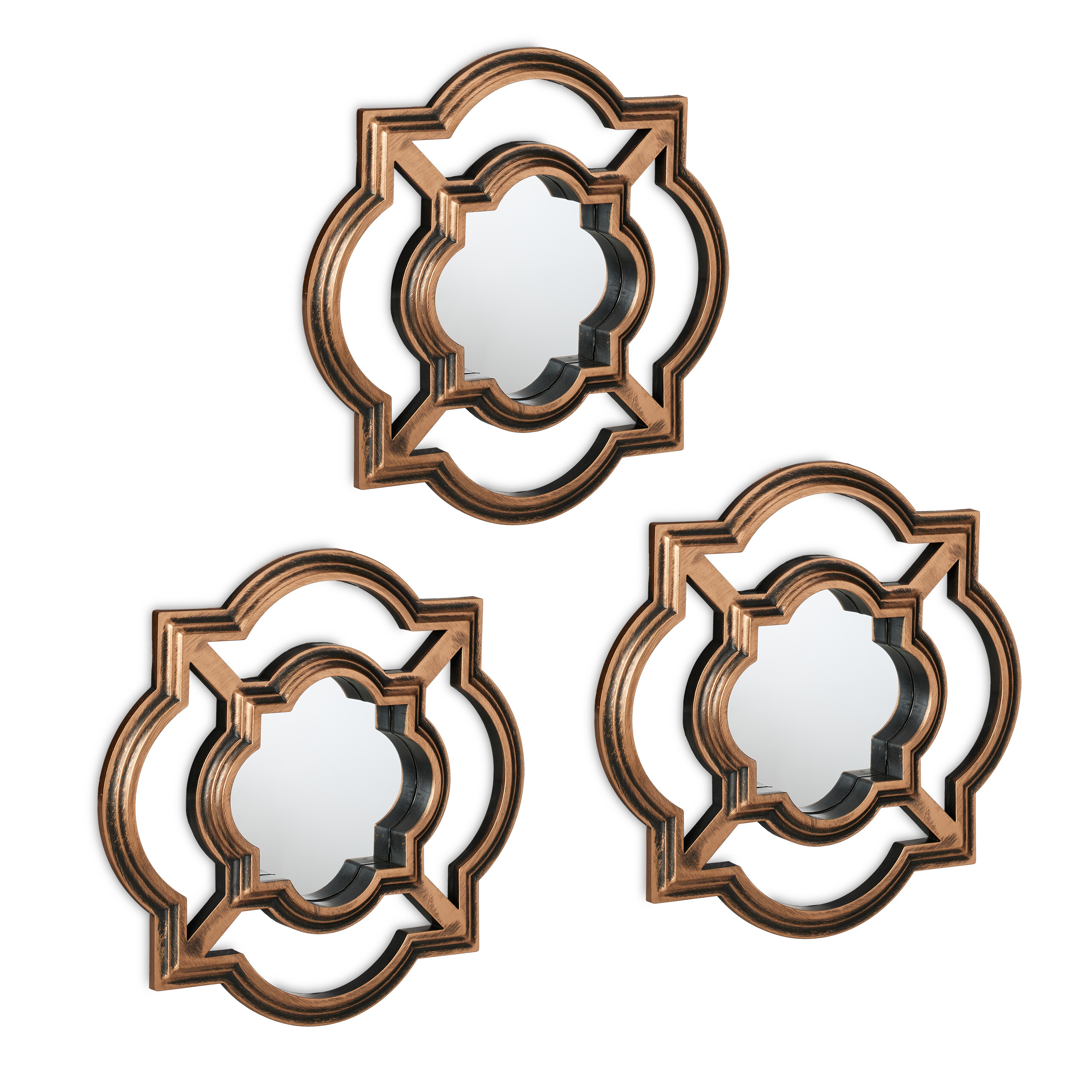 Lot De 3 Miroirs En Bois à Personnaliser – Baker Ross – 16 Cm – Rond, Cœur, étoile – Dès 3 Ans