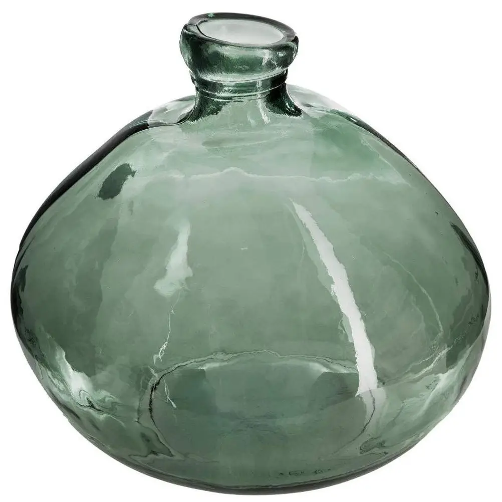 Deko Vase, Glas, rund, grau, 脴 23 cm