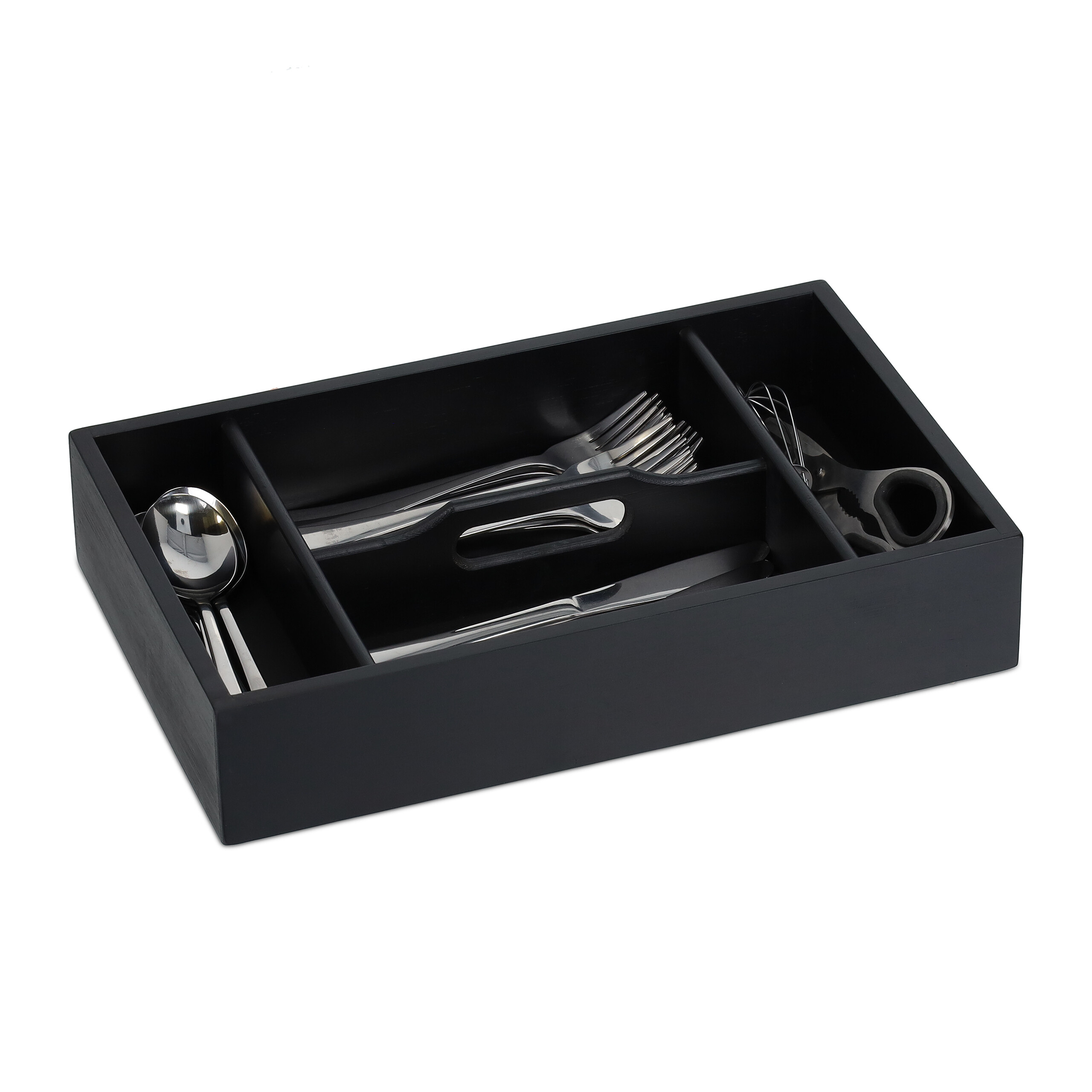 Noamus Panier à Couverts En Bois Avec Poignée, Organiseur De Couverts Pour Comptoir, Cuisine, Bureau, Salle De Bain, Chambre à Coucher, Décoration De Ferme, Fête, Camping, Pique-nique