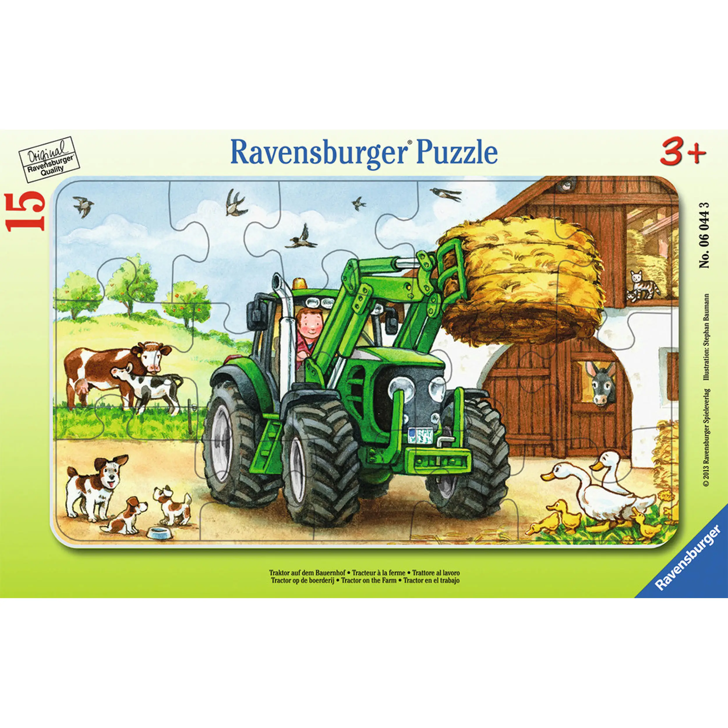 Bauernhof Dem Puzzle Traktor Auf