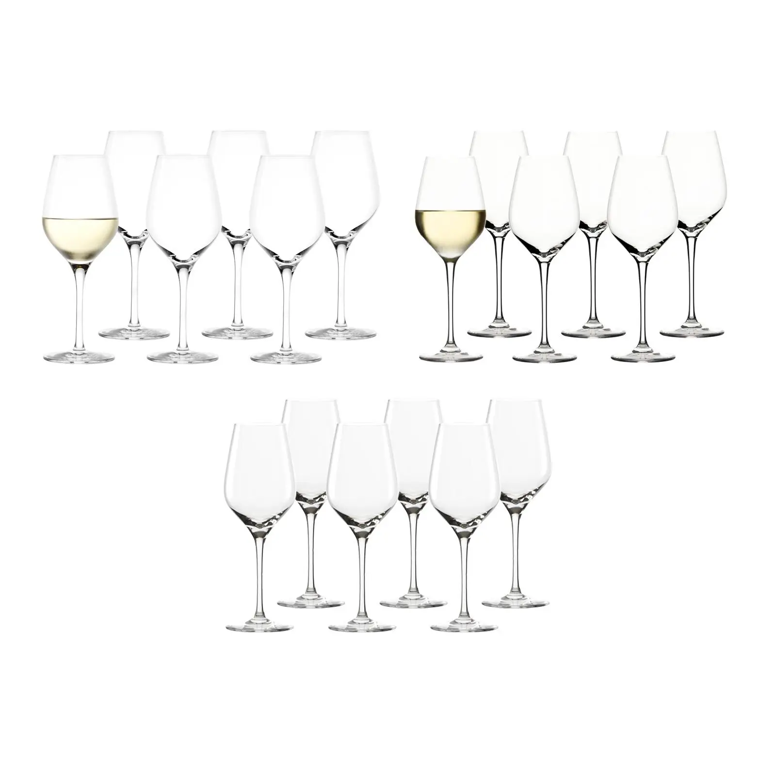 und Exquisit 18er Set Sektgl盲ser Wein-