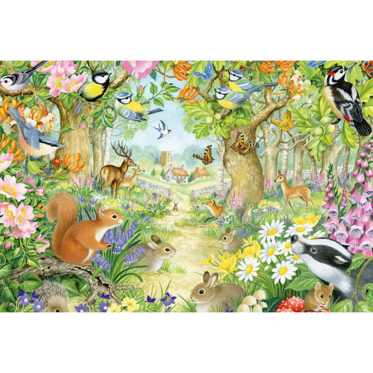 Puzzle Tiere im Wald 100 Teile