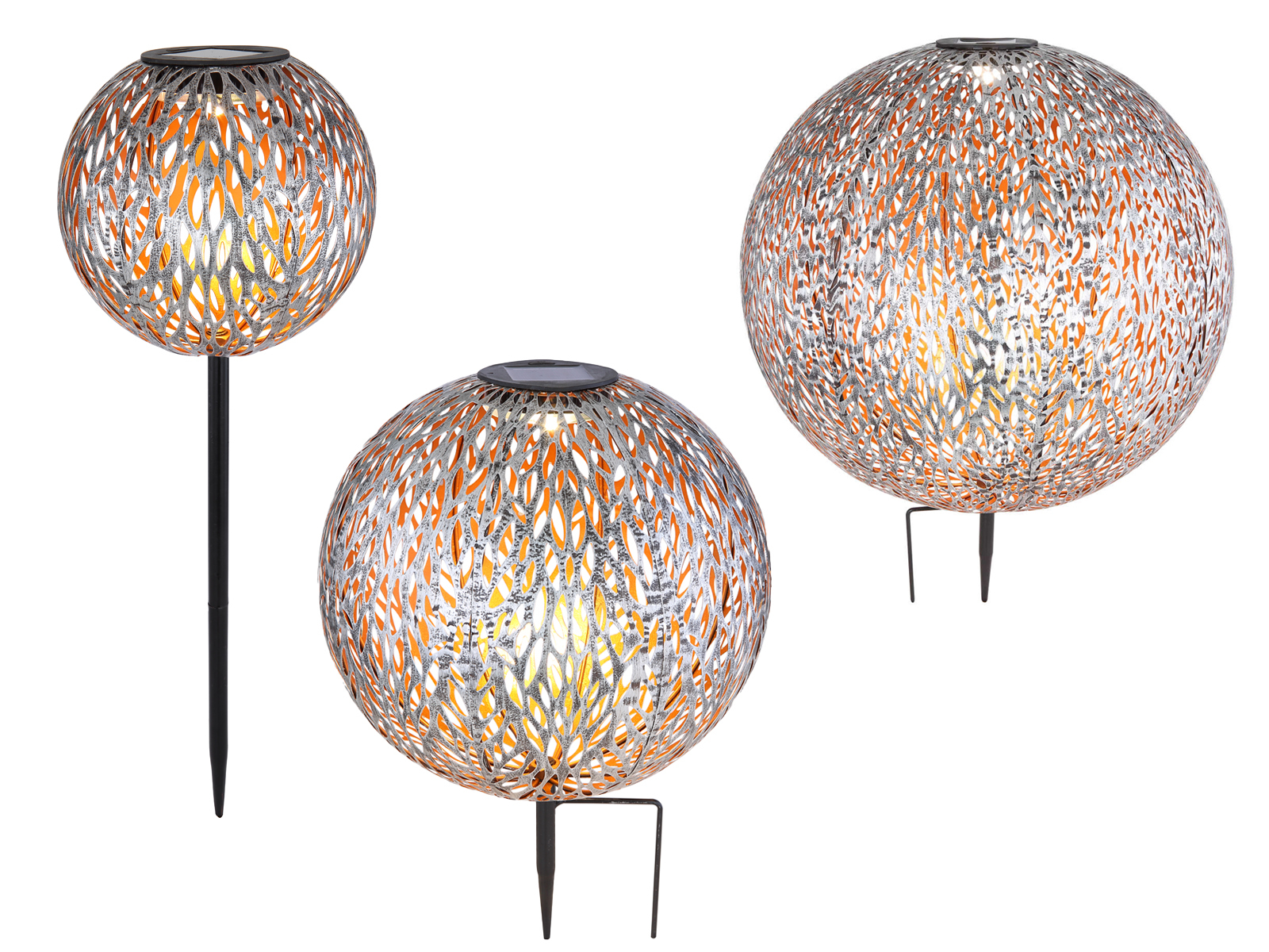 3er Set Solarkugeln Garten, Metall kaufen home24