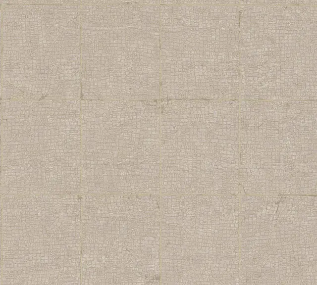Grafisch Mosaik Kacheln Braun Tapete
